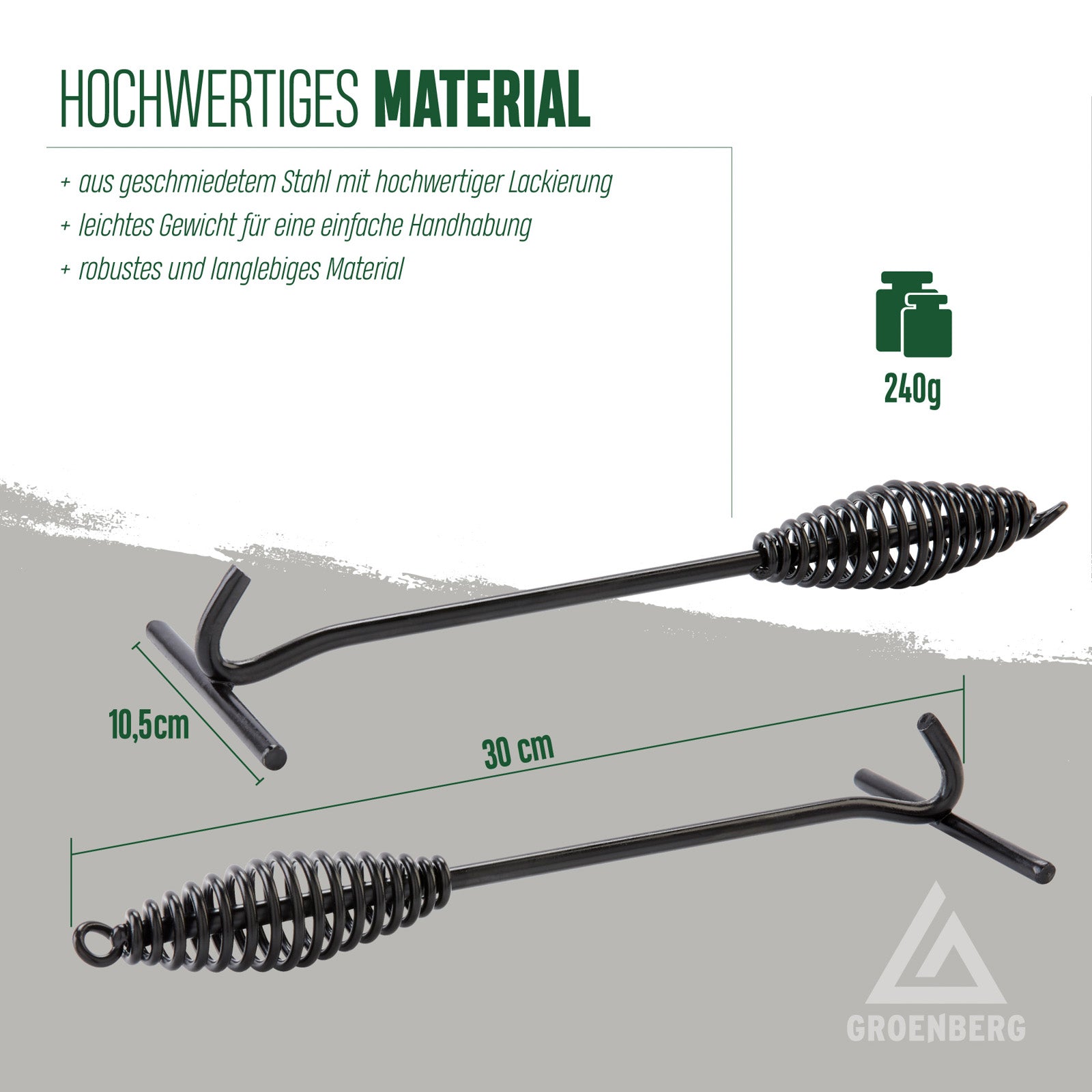GROENBERG Deckelheber Knopp Handle Schürhaken Feuerhaken Dutch Oven Topf Griff