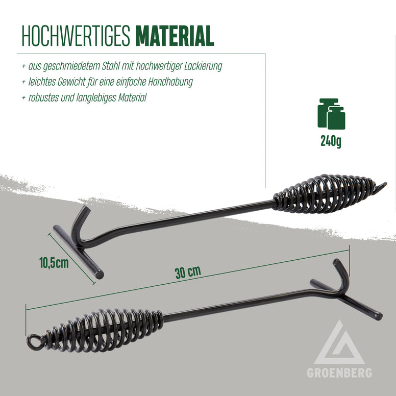 GROENBERG Deckelheber Knopp Handle Schürhaken Feuerhaken Dutch Oven Topf Griff