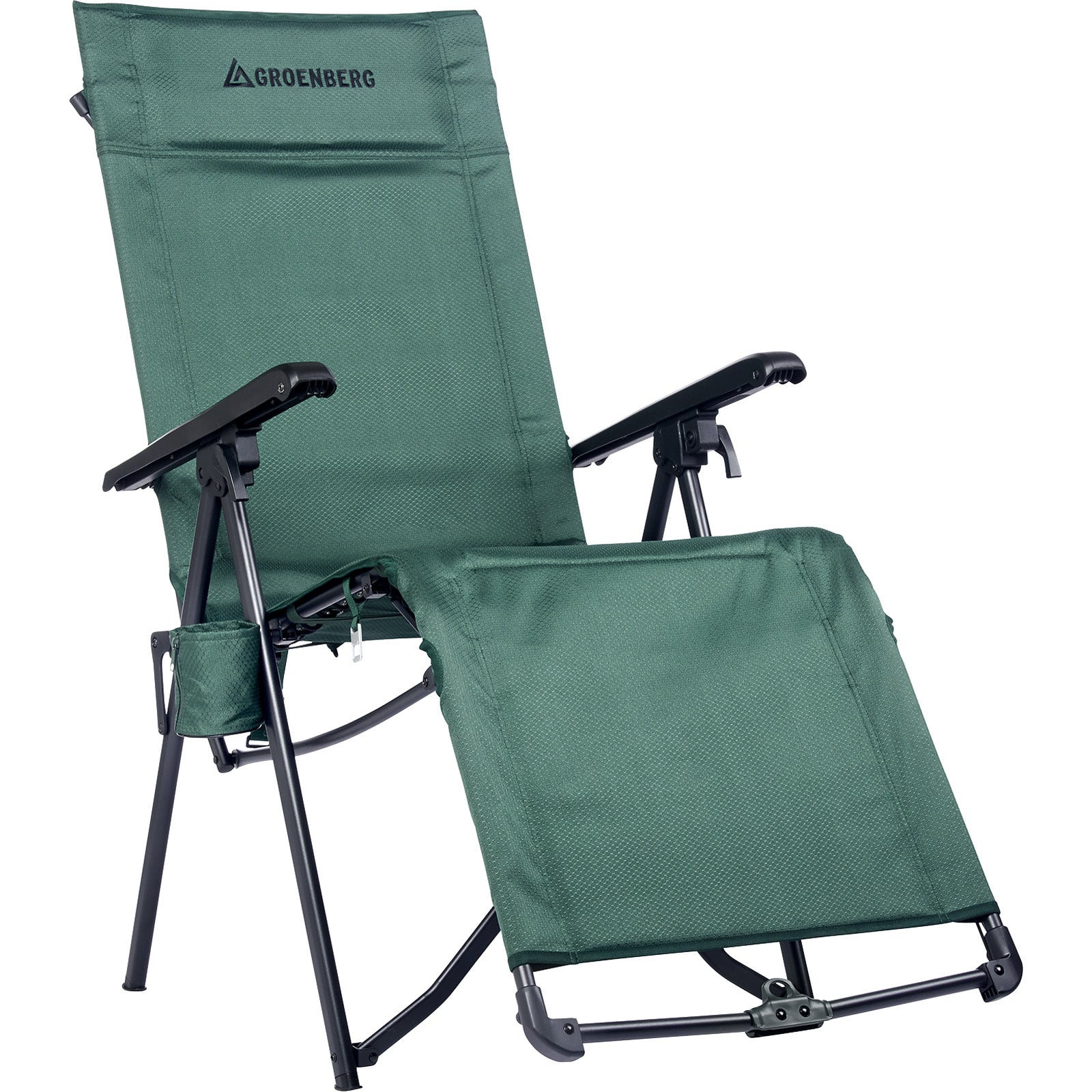 Chaise de camping GROENBERG Stjarna, chaise longue de plage pliable et réglable en continu