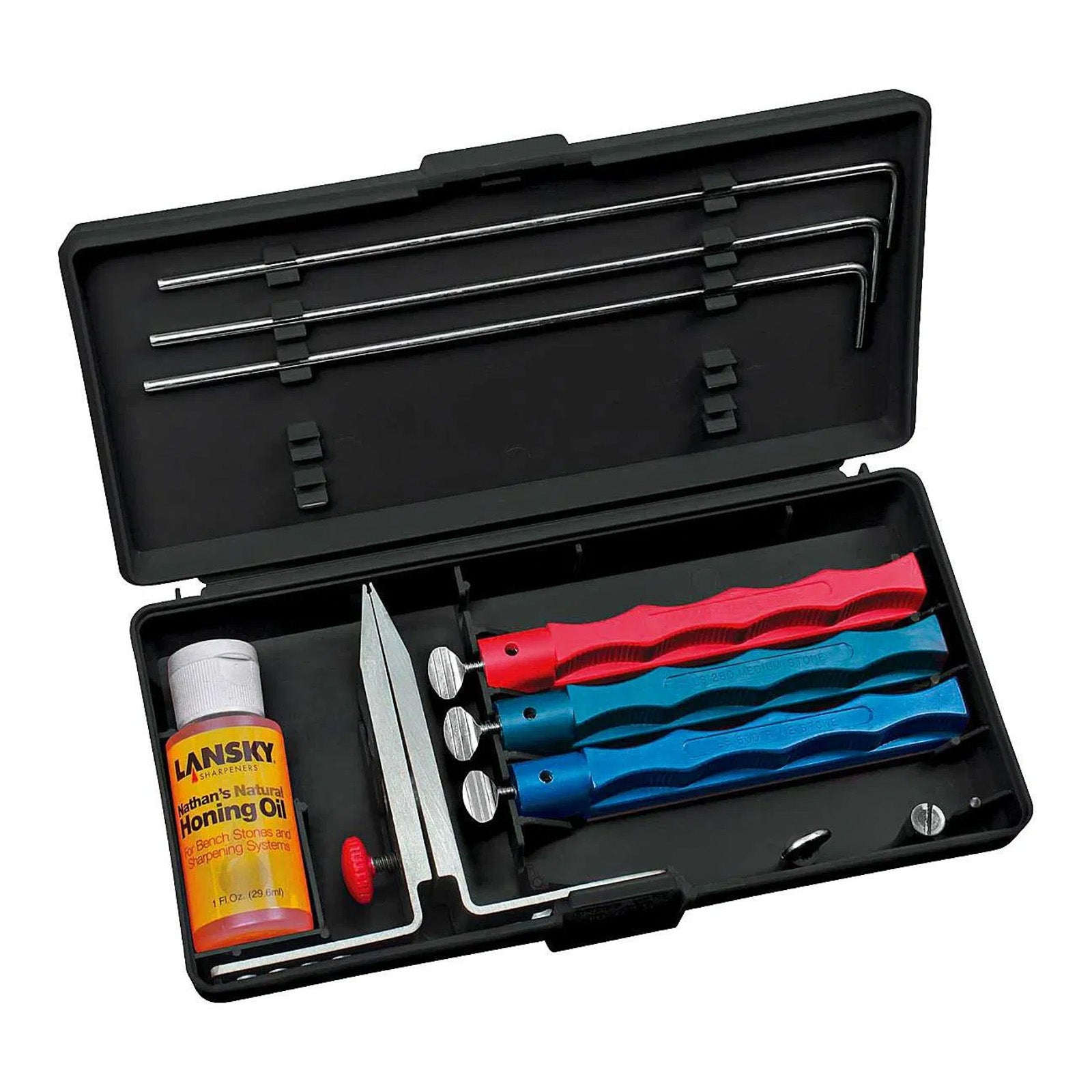 LANSKY 3-piece knife sharpening set, knife grinder, whetstone, honing stone