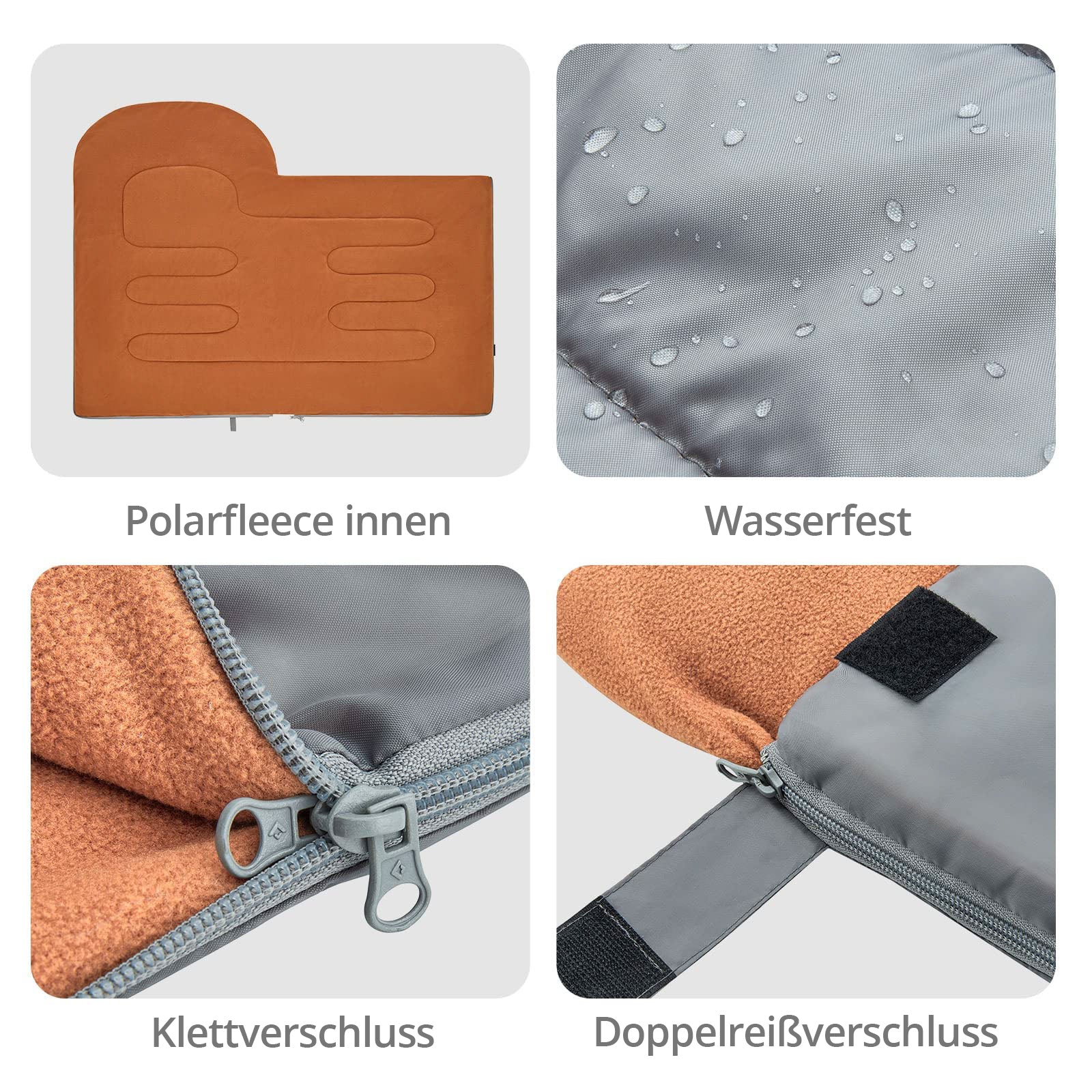 KINGCAMP Hundeschlafsack Outdoor Camping Hunde Decke Bett Kuschelig Weich 110x70
