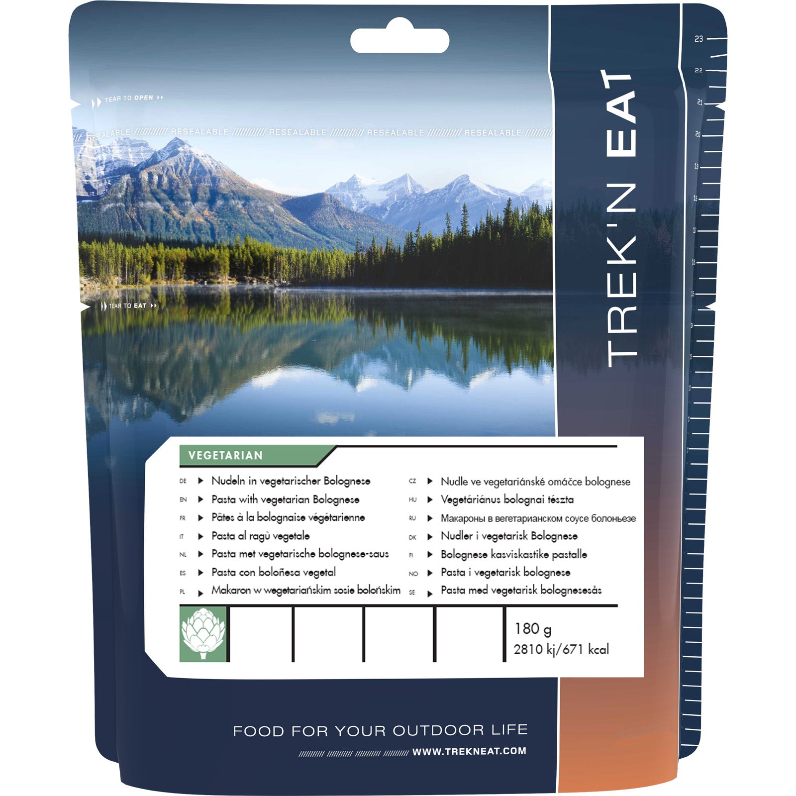TREK'N EAT Nudeln Bolognese Outdoor Trekking Notration Nahrung Essen Vegetarisch