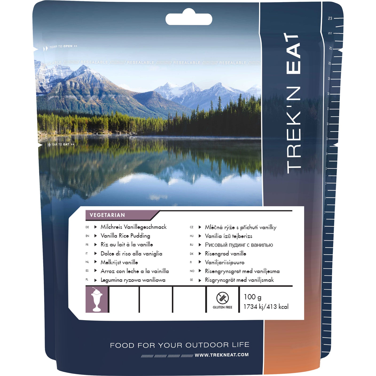 TREK'N EAT Milchreis Vanille Outdoor Trekking Not Ration Nahrung Mahlzeit Essen