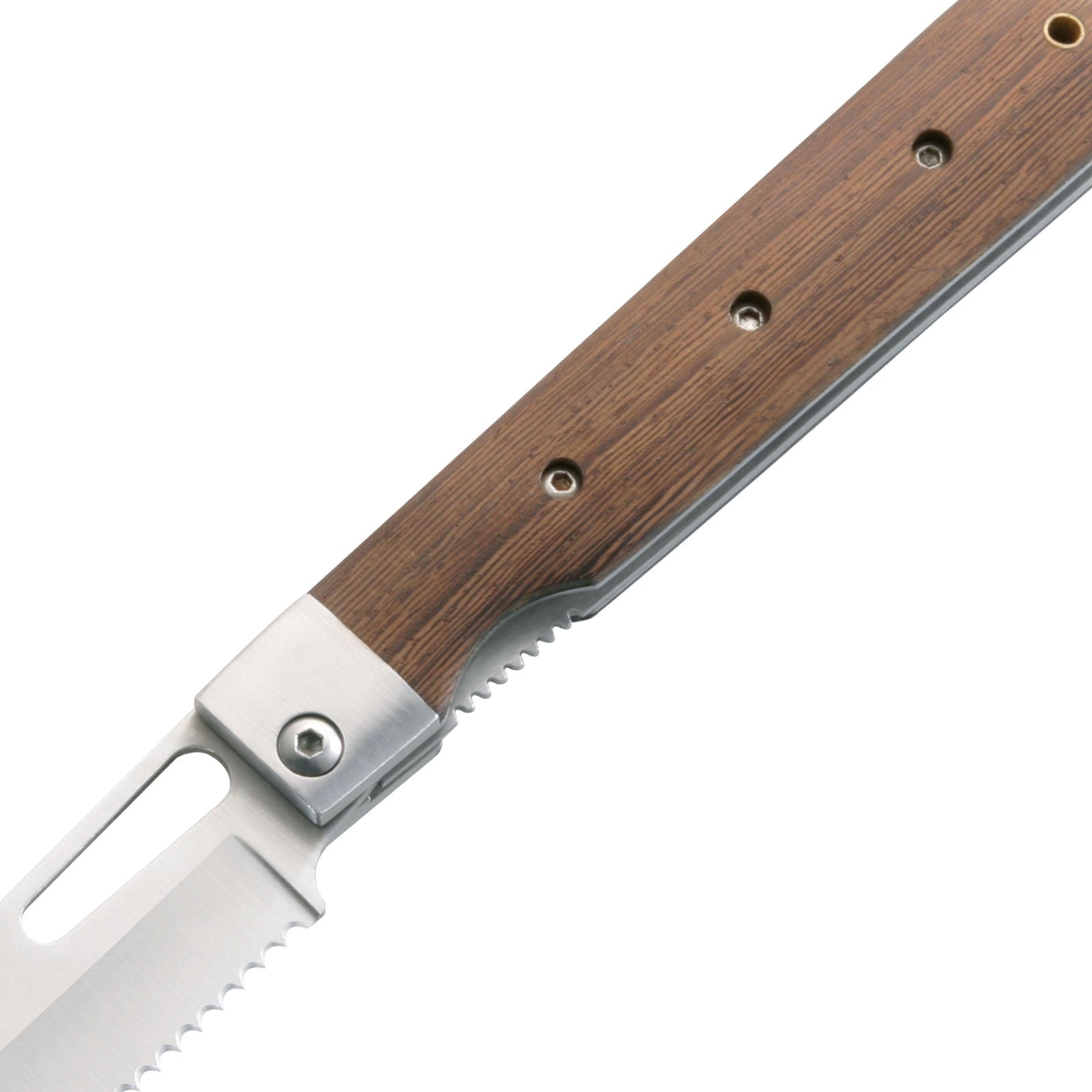 HERBERTZ Bread Knife - Camping Folding Knife Hunting Pocket Knife Serrated Wood