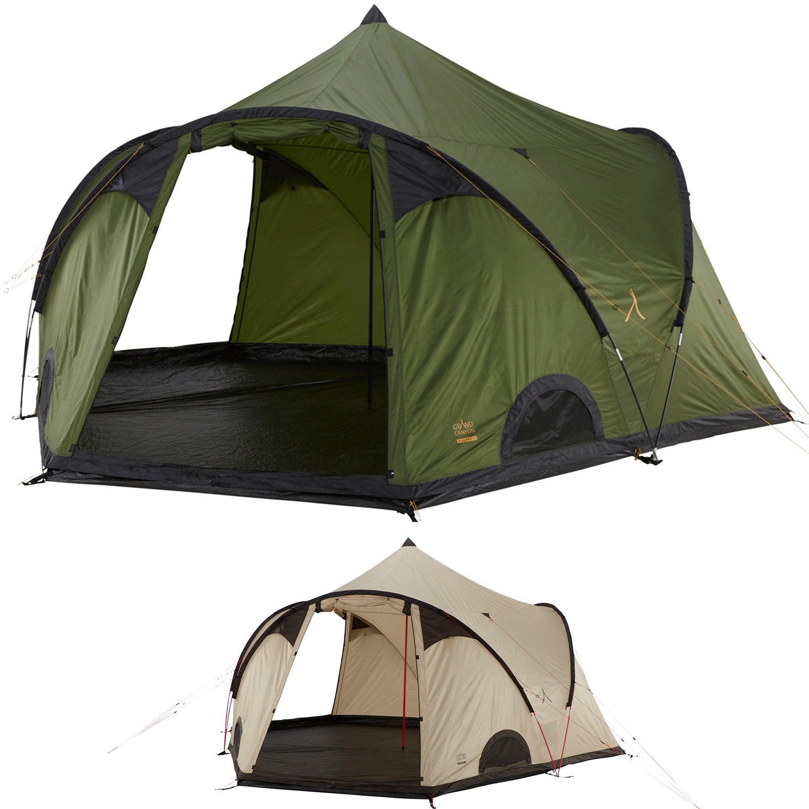 GRAND CANYON Black Knob 10 Person Tepee Tent Family Group Tent Tipi Wigwam
