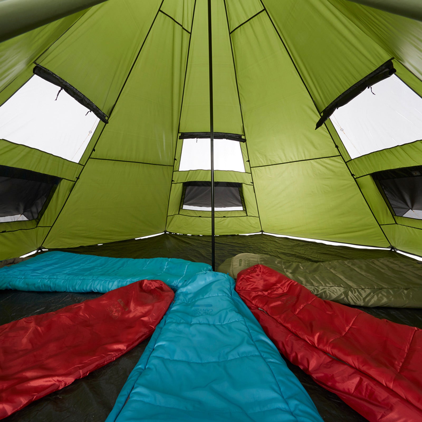 GRAND CANYON Black Falls 8 Person Tepee Tent Family Group Tent Tipi Wigwam