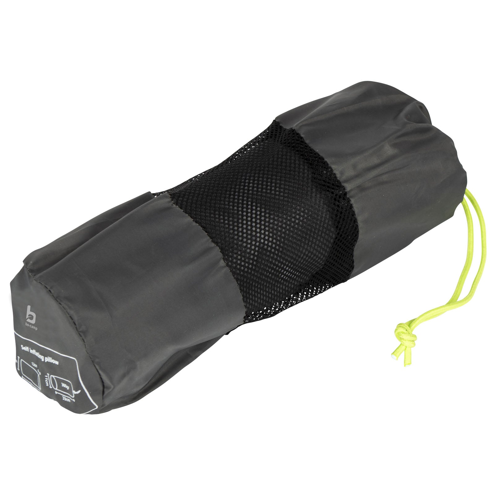 BO-CAMP Reis- en nekkussen voor op de camping en buiten - zelfopblaasbaar, 12 cm, lichtgewicht