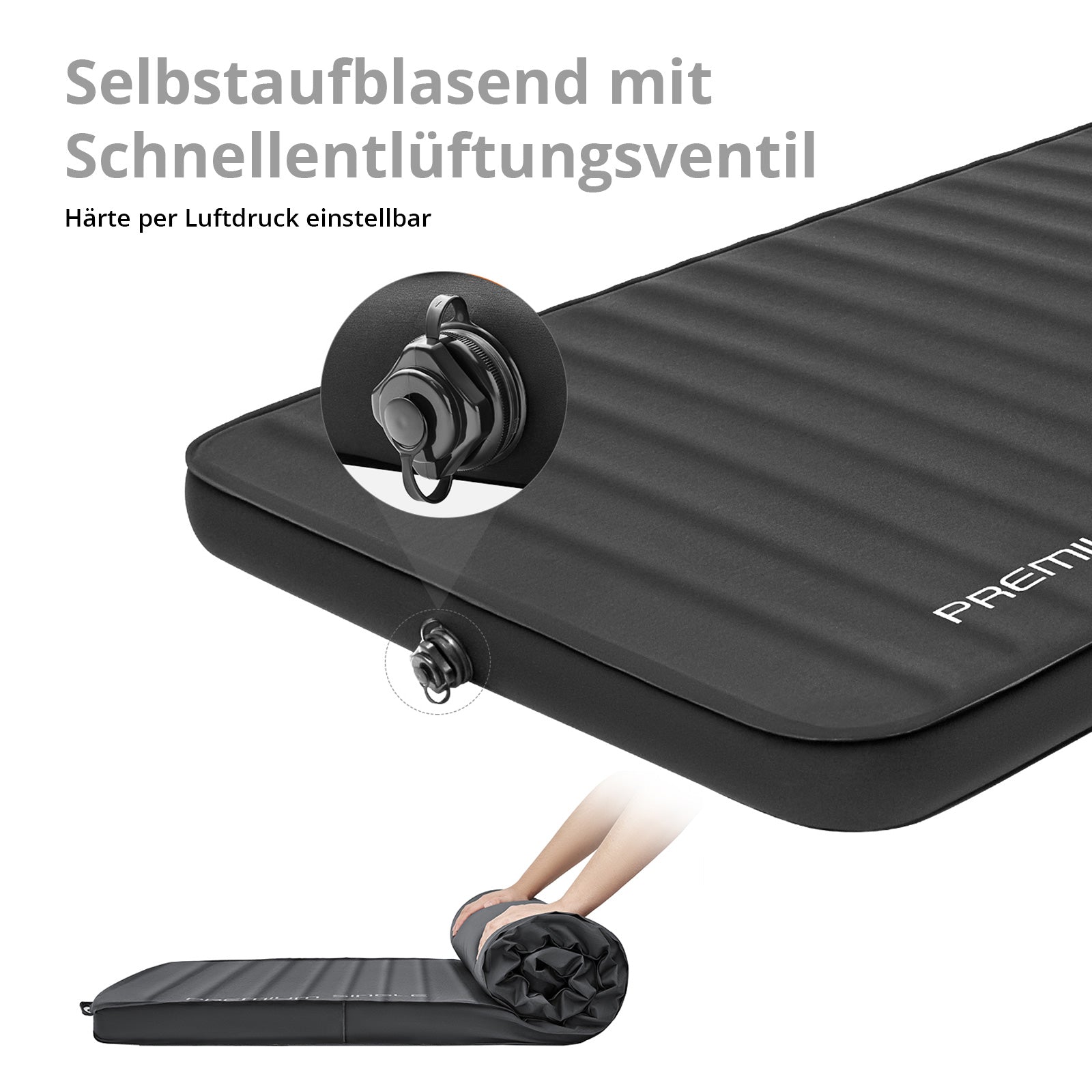 KINGCAMP Airbed Premium Single Sleeping Mat Self-Inflating Camping Bed 7.5 cm