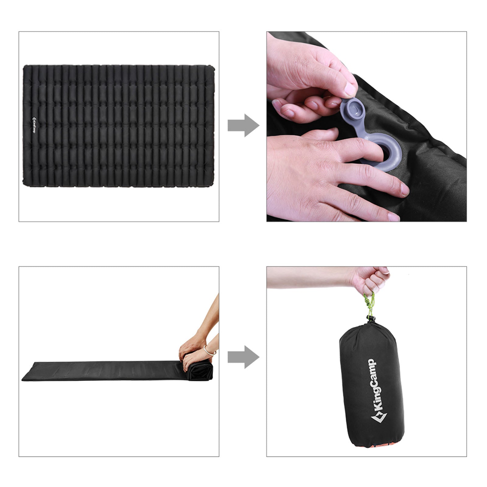 KINGCAMP Sleeping Mat Super Comfort Double Camping Double Air Bed Mattress 10 cm