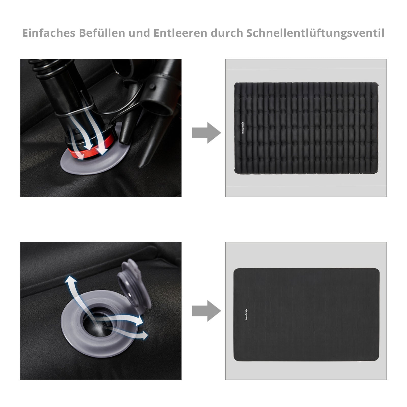 KINGCAMP Sleeping Mat Super Comfort Double Camping Double Air Bed Mattress 10 cm