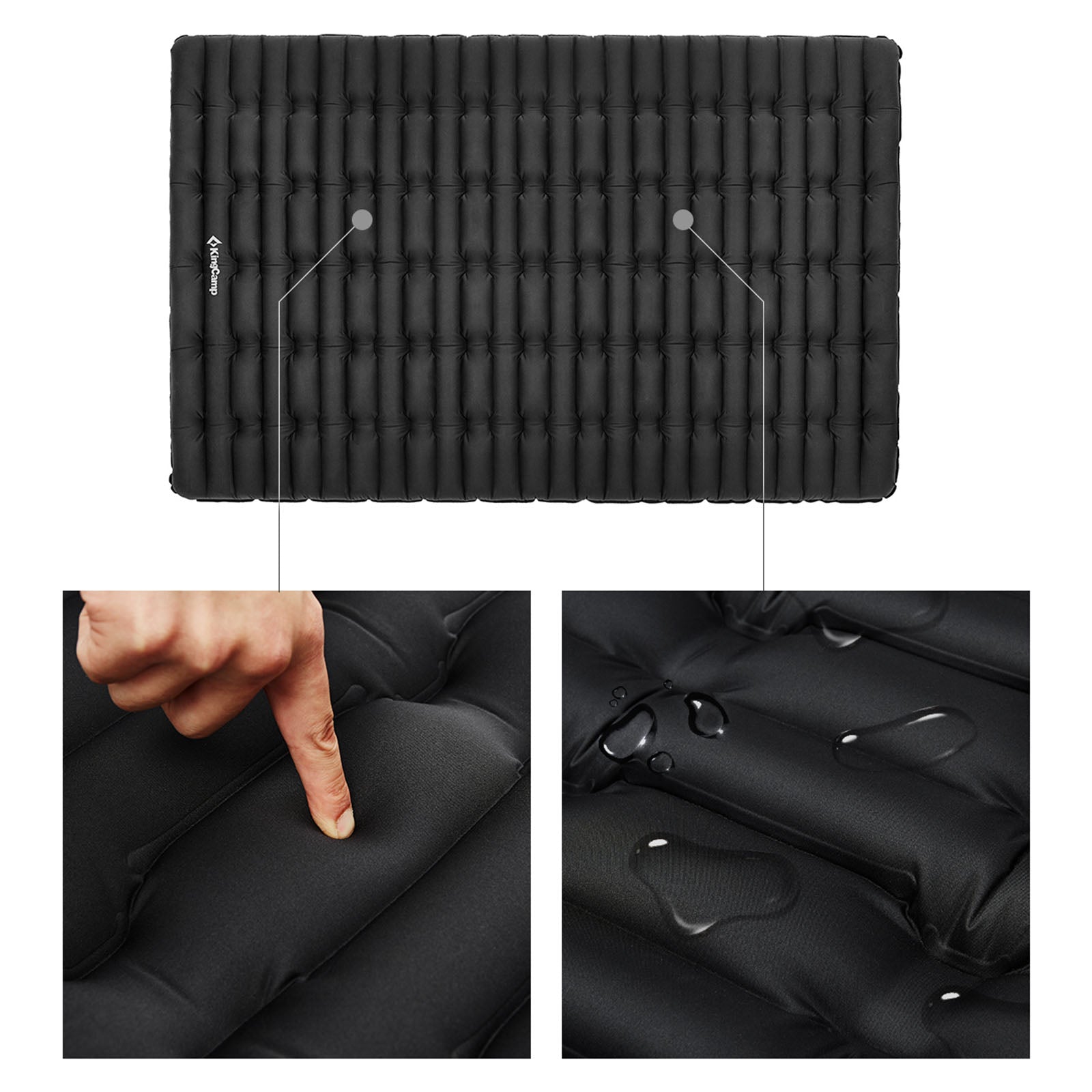 KINGCAMP Sleeping Mat Super Comfort Double Camping Double Air Bed Mattress 10 cm