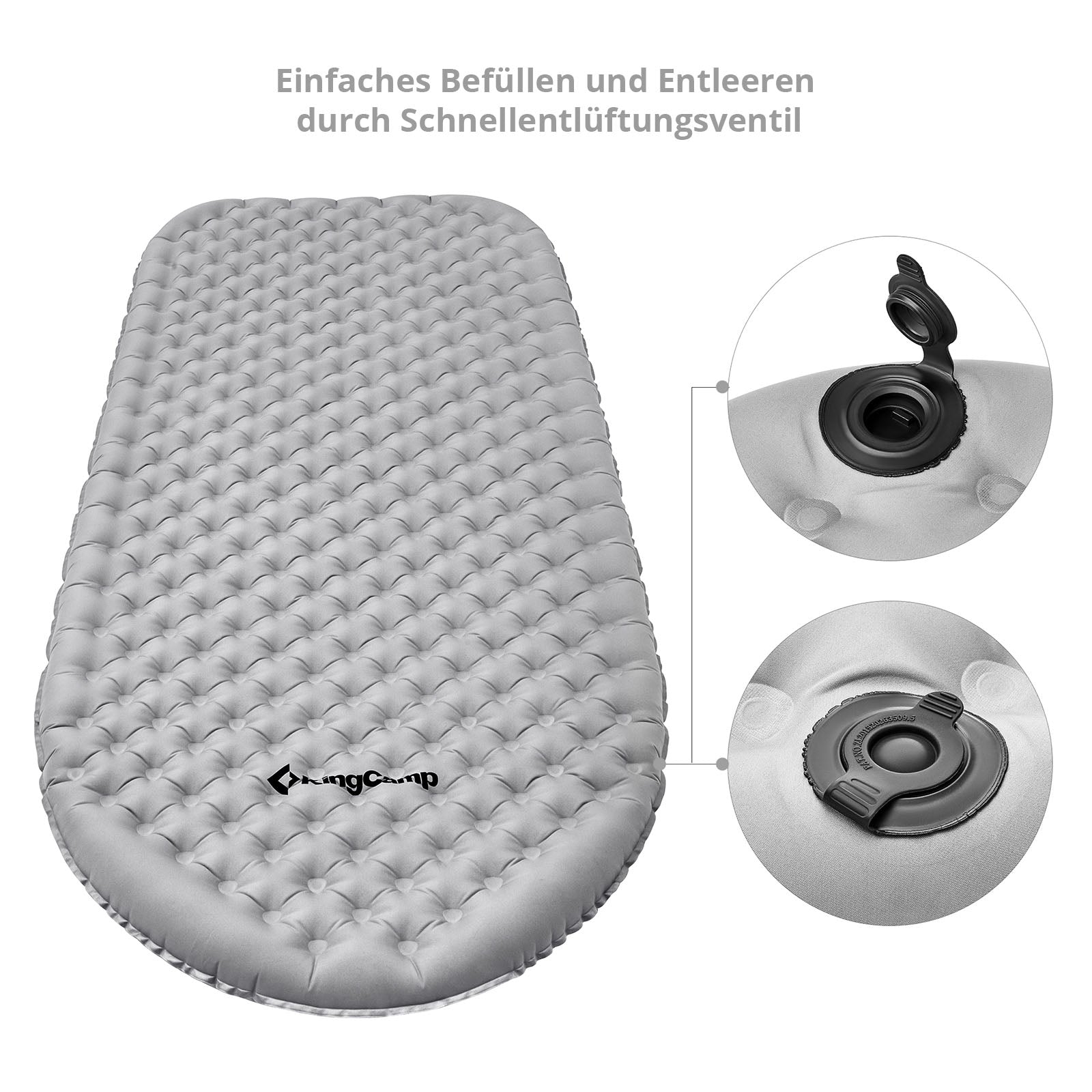 Matelas de couchage KINGCAMP Viborg 8.0 Trekking Camping Matelas pneumatique Léger 840 g