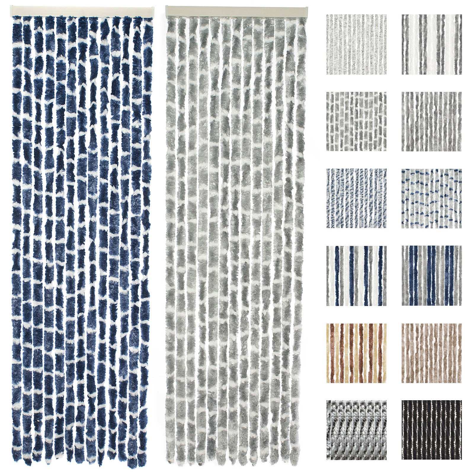 TRAVELLIFE rideau de porte polaire chenille anti-insectes et anti-mouches 56x185 cm