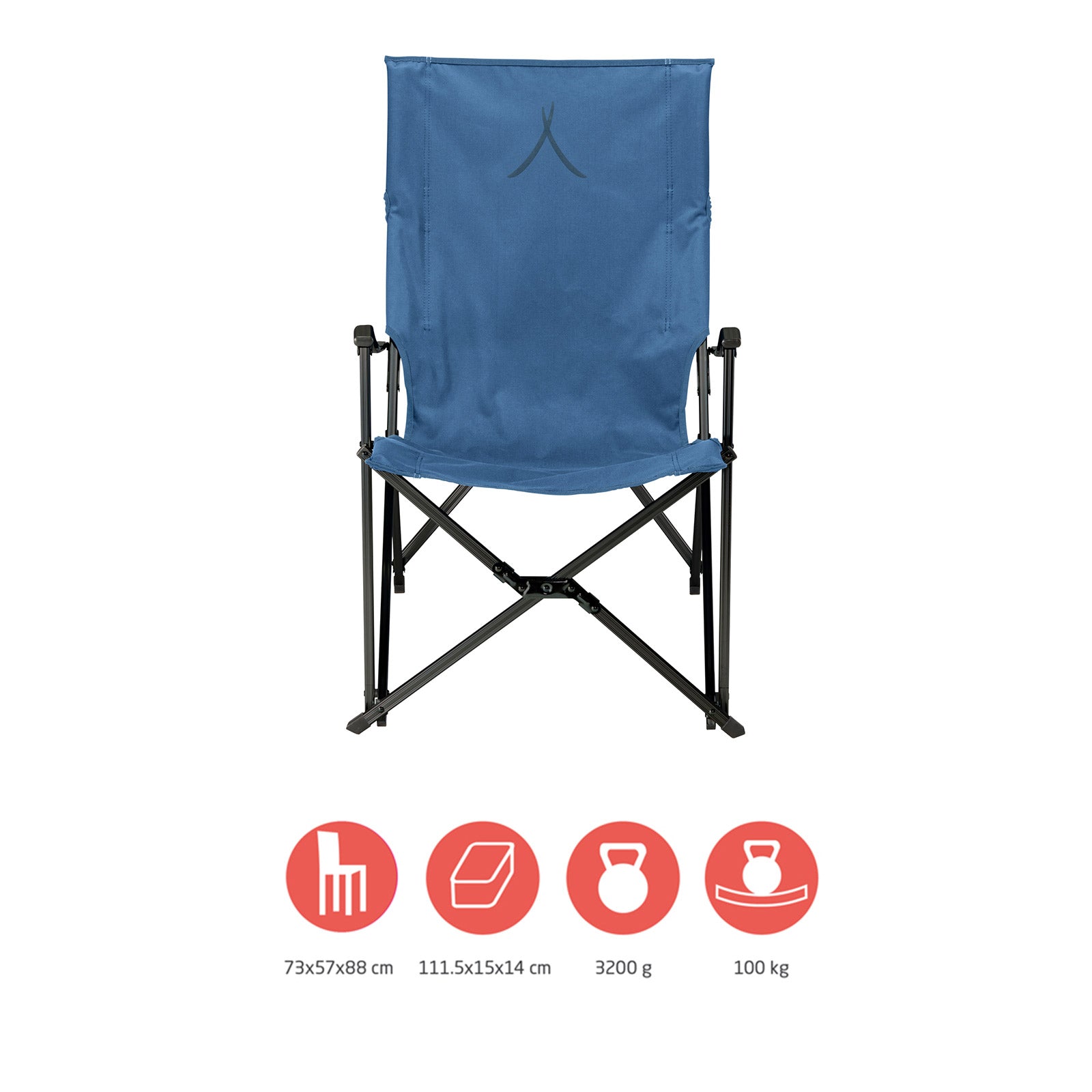 GRAND CANYON El Tovar Chaise pliante de camping pliante de jardin avec accoudoirs en aluminium 100 kg