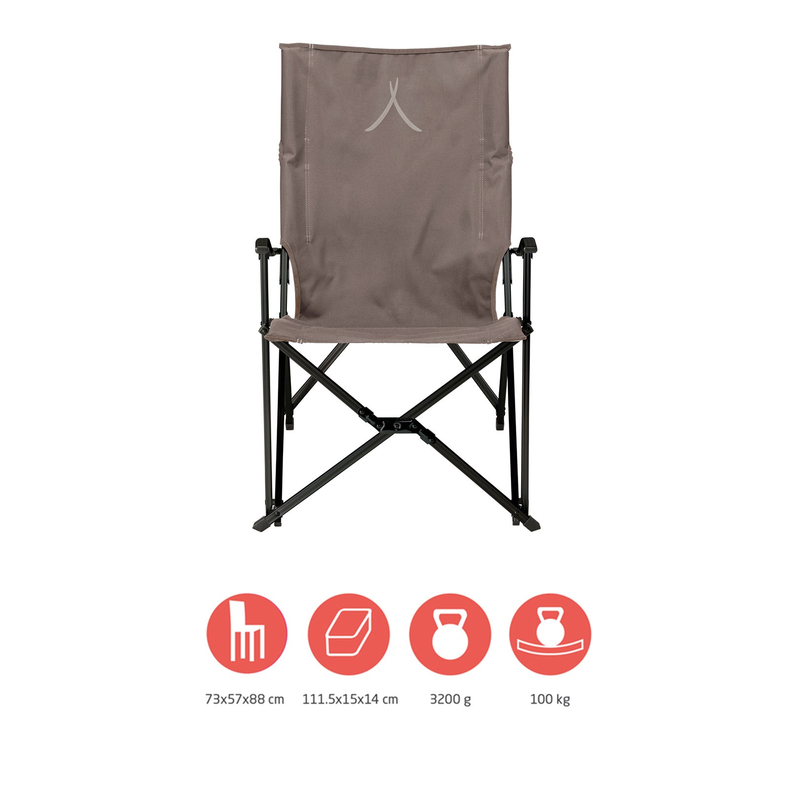 GRAND CANYON El Tovar Chaise pliante de camping pliante de jardin avec accoudoirs en aluminium 100 kg
