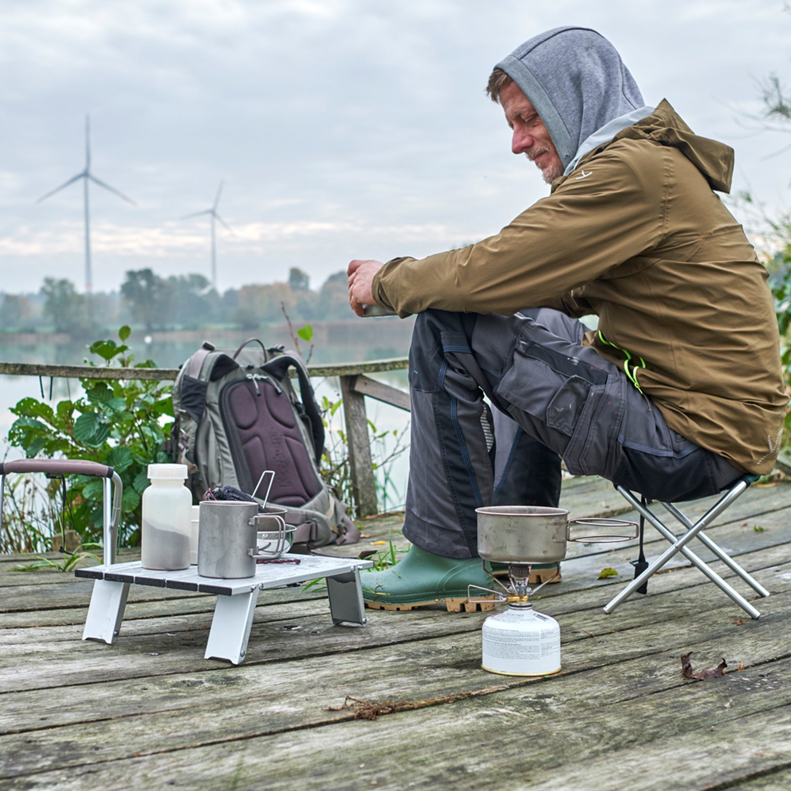 GRAND CANYON Tucket Micro Table pliante en aluminium pour pêche, bivouac, camping