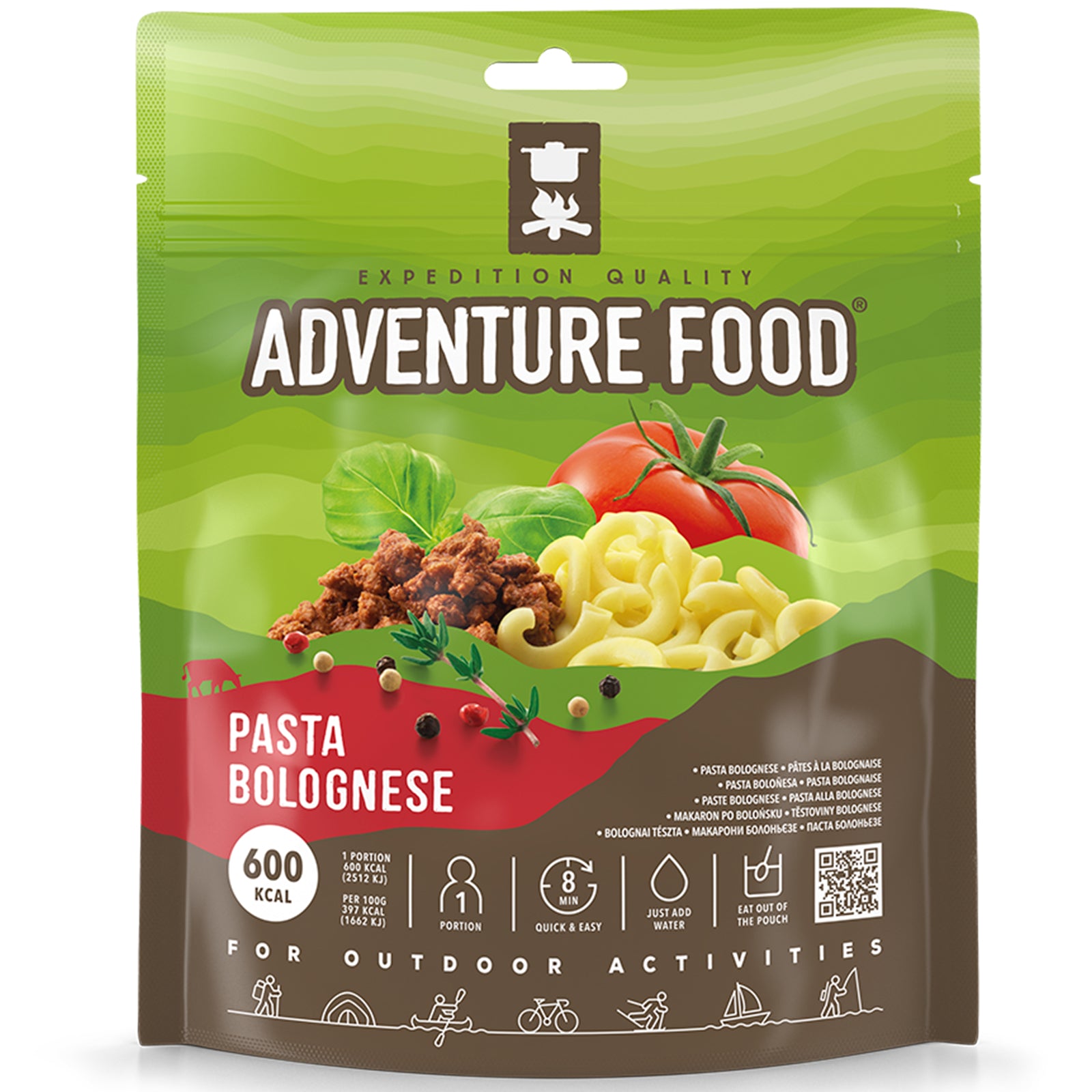 ADVENTURE FOOD Pâtes bolognaises Repas en plein air Nourriture de randonnée Nouilles Nutrition