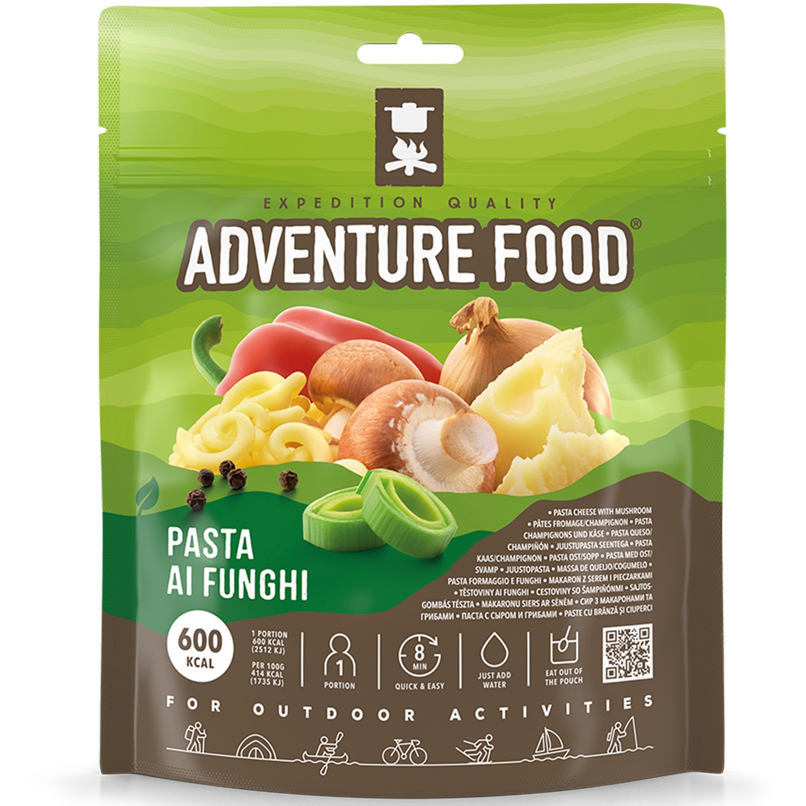 ADVENTURE FOOD Pasta Funghi Trekking Mahlzeit Outdoor Essen Nahrung Vegetarisch