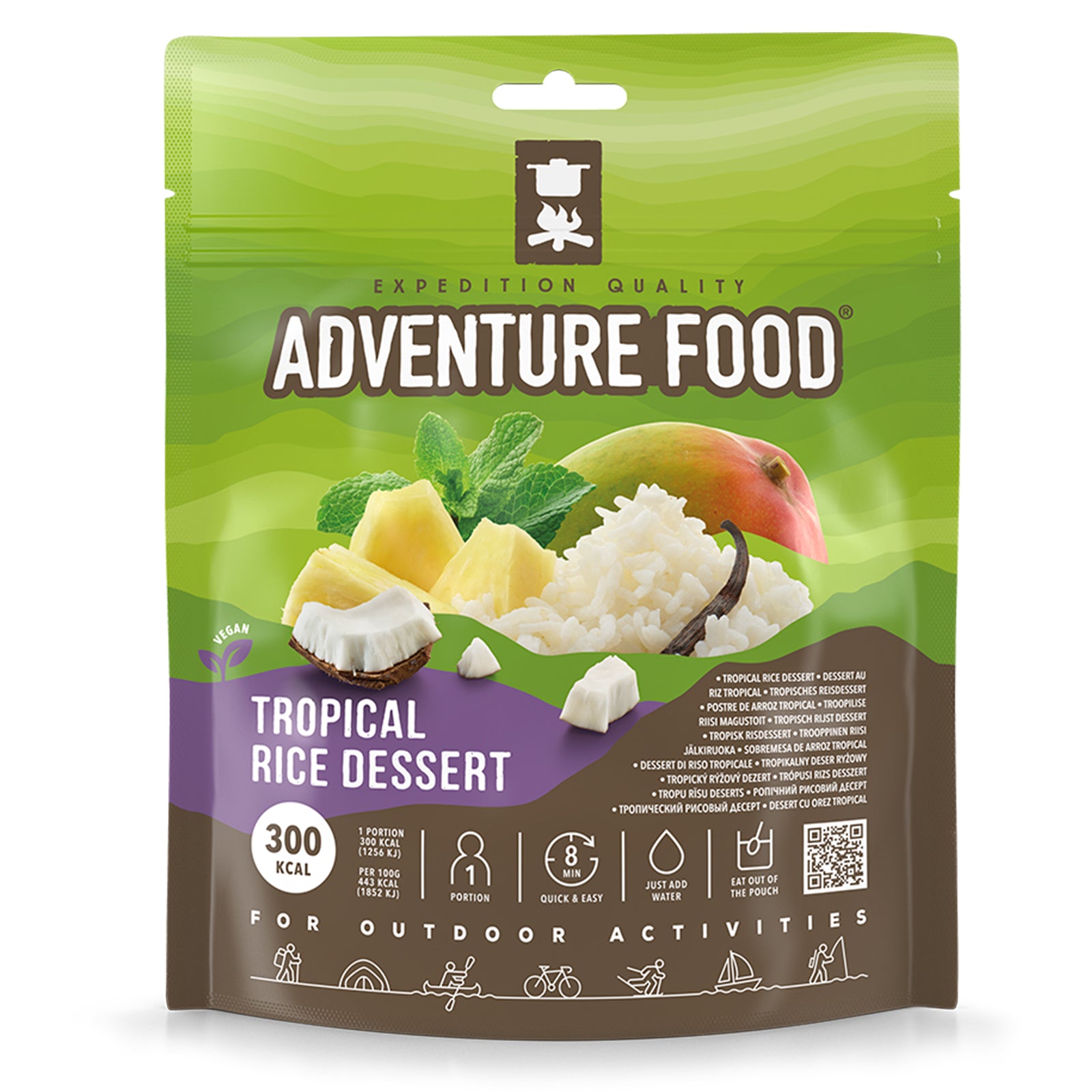 ADVENTURE FOOD Reis Dessert Outdoor Mahlzeit Trekking Essen Nahrung Vegetarisch