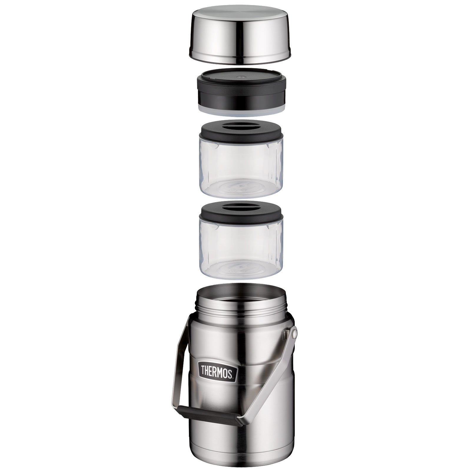 THERMOS Food Container King 1,2L Isolierbehälter Essenbehälter Edelstahl 2 Boxen
