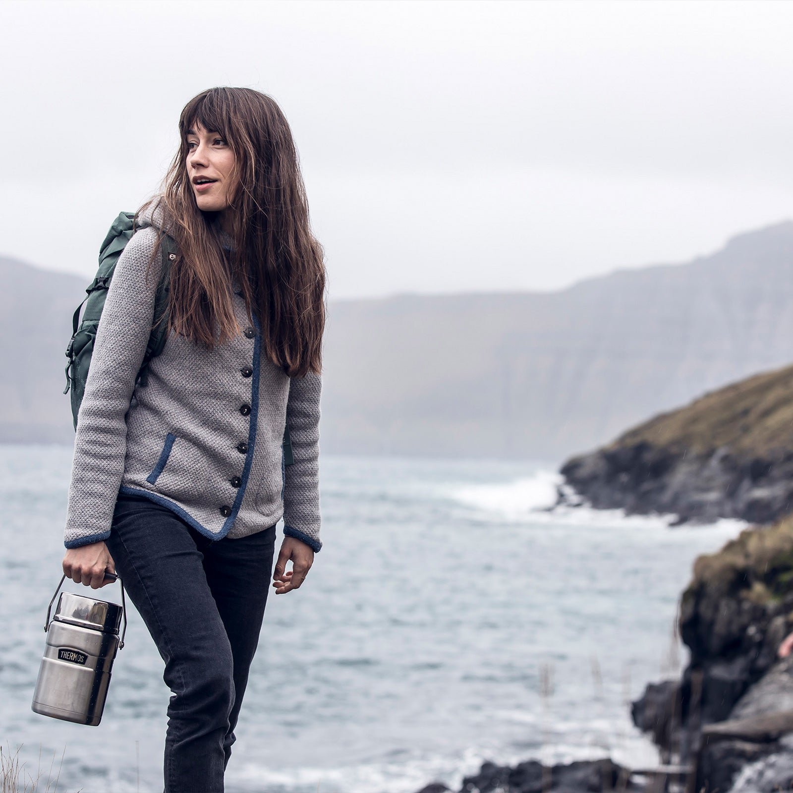 THERMOS Food Container King 1,2L Isolierbehälter Essenbehälter Edelstahl 2 Boxen