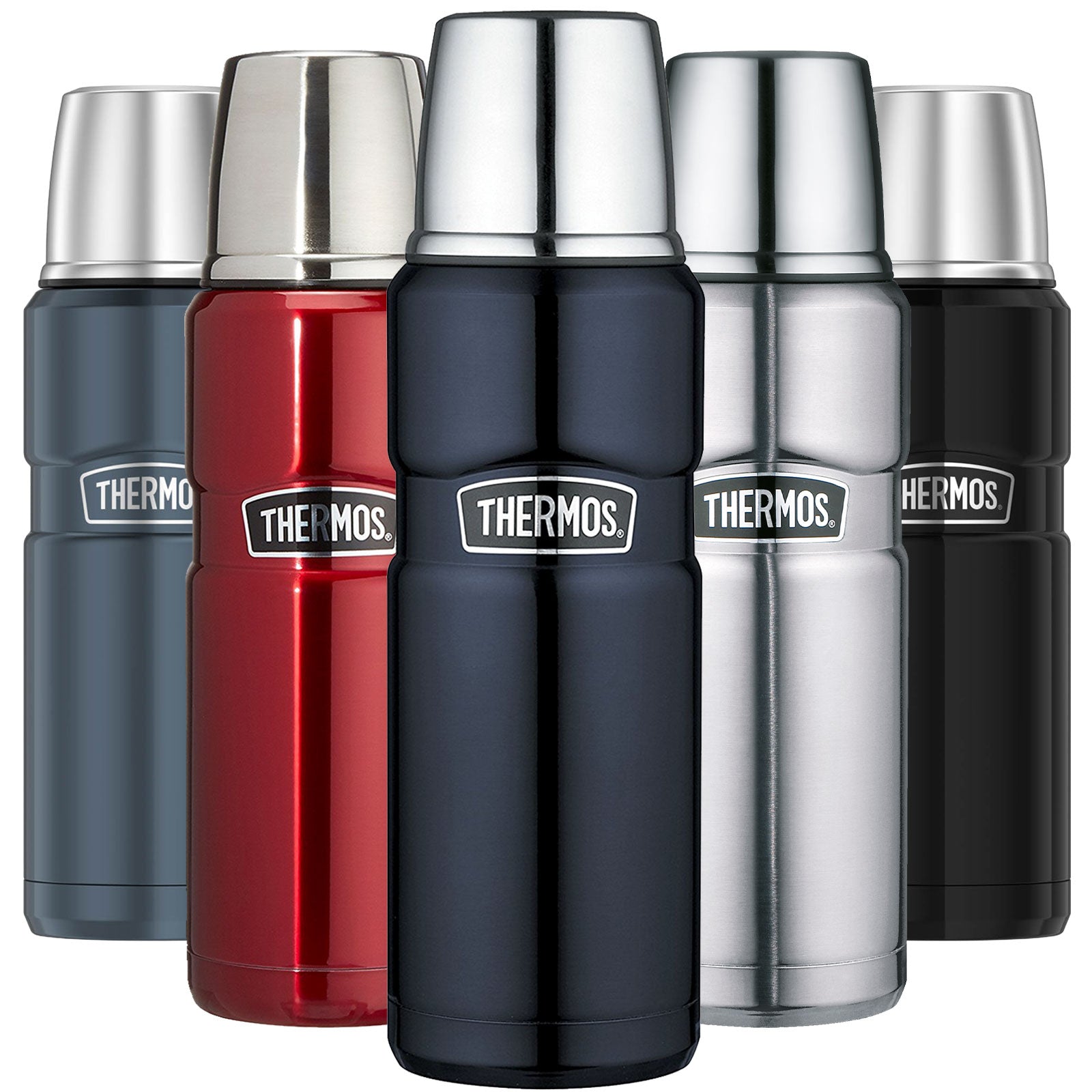 THERMOS Kanne King Isolierflasche 0,47L Flasche Isolierkanne Tee Drehverschluss