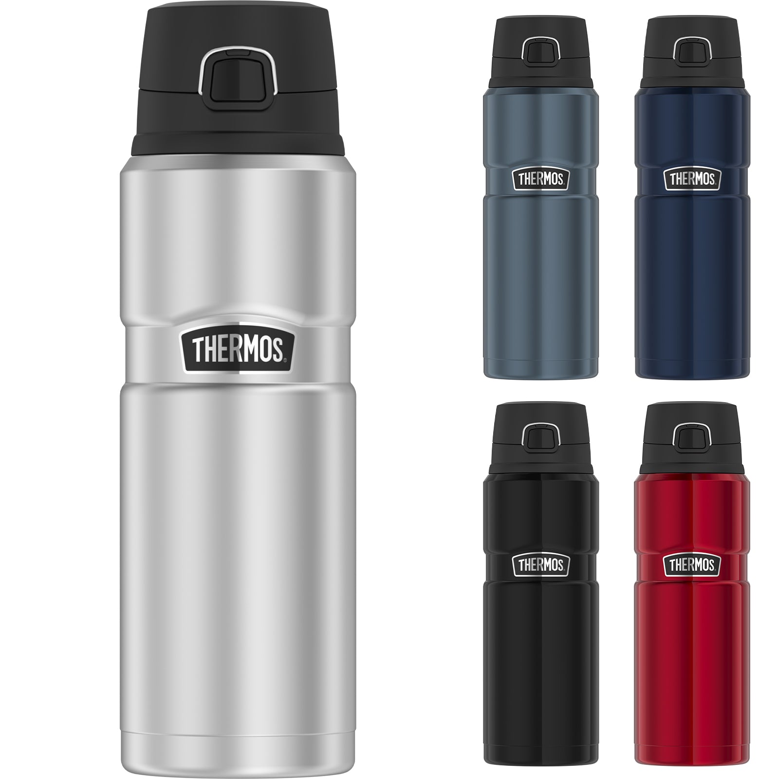 THERMOS Flasche Isolierflasche King 0,7 L Isolierte Trinkflasche Trinkverschluss