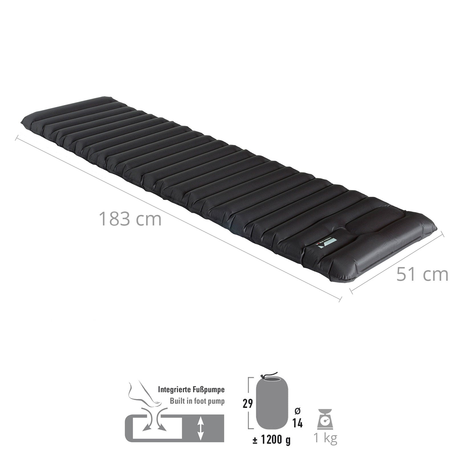 HIGH PEAK Matratze Dayton - Luftbett Thermomatte Isomatte Luftmatratze - leicht