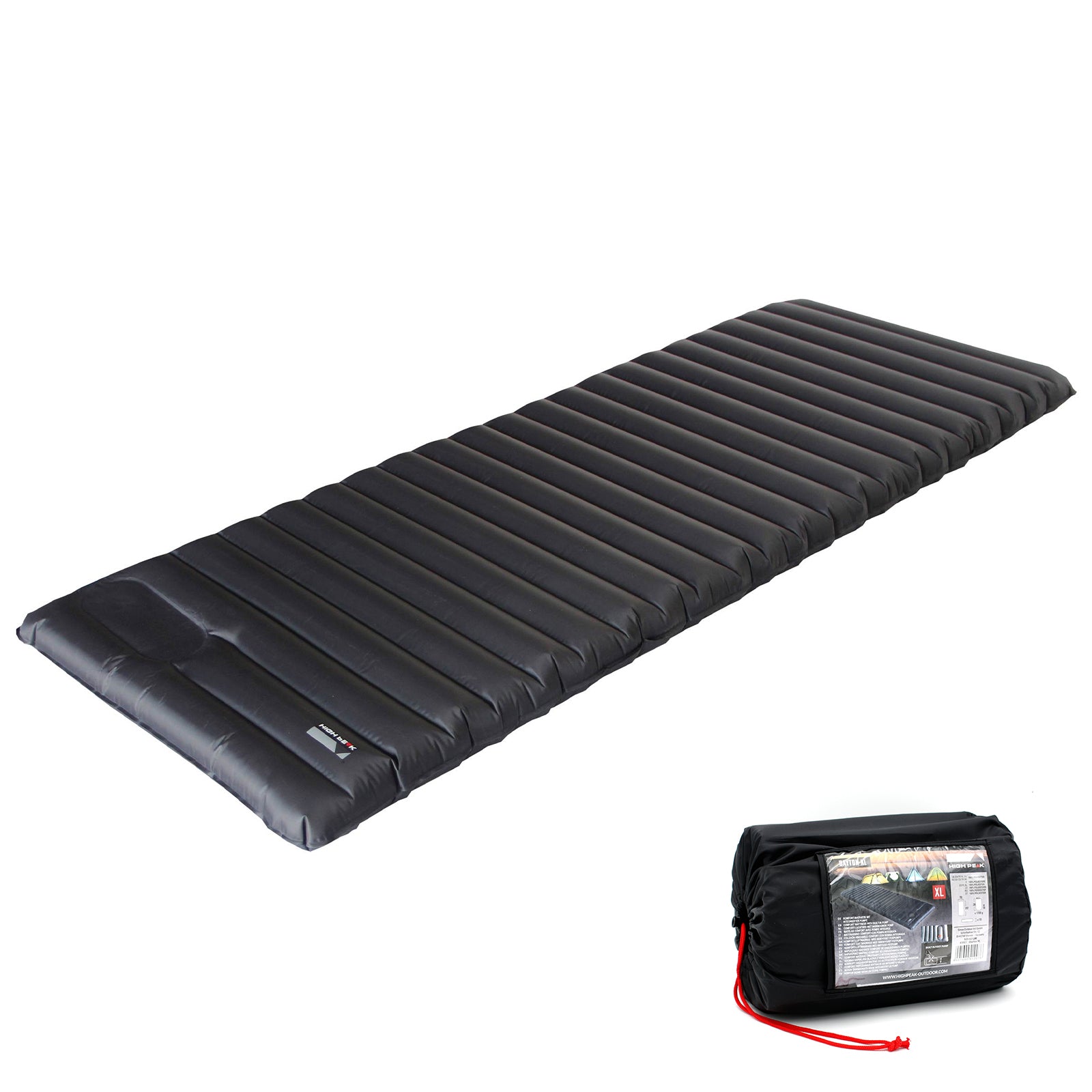 HIGH PEAK Matelas gonflable Dayton XL avec pompe – Large ⟪ Léger