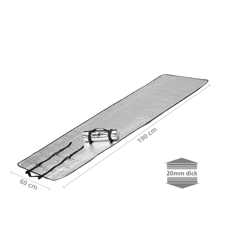 Matelas de couchage simple en aluminium HIGH PEAK - Iso Alumatte - Matelas thermique en aluminium - Thermomat