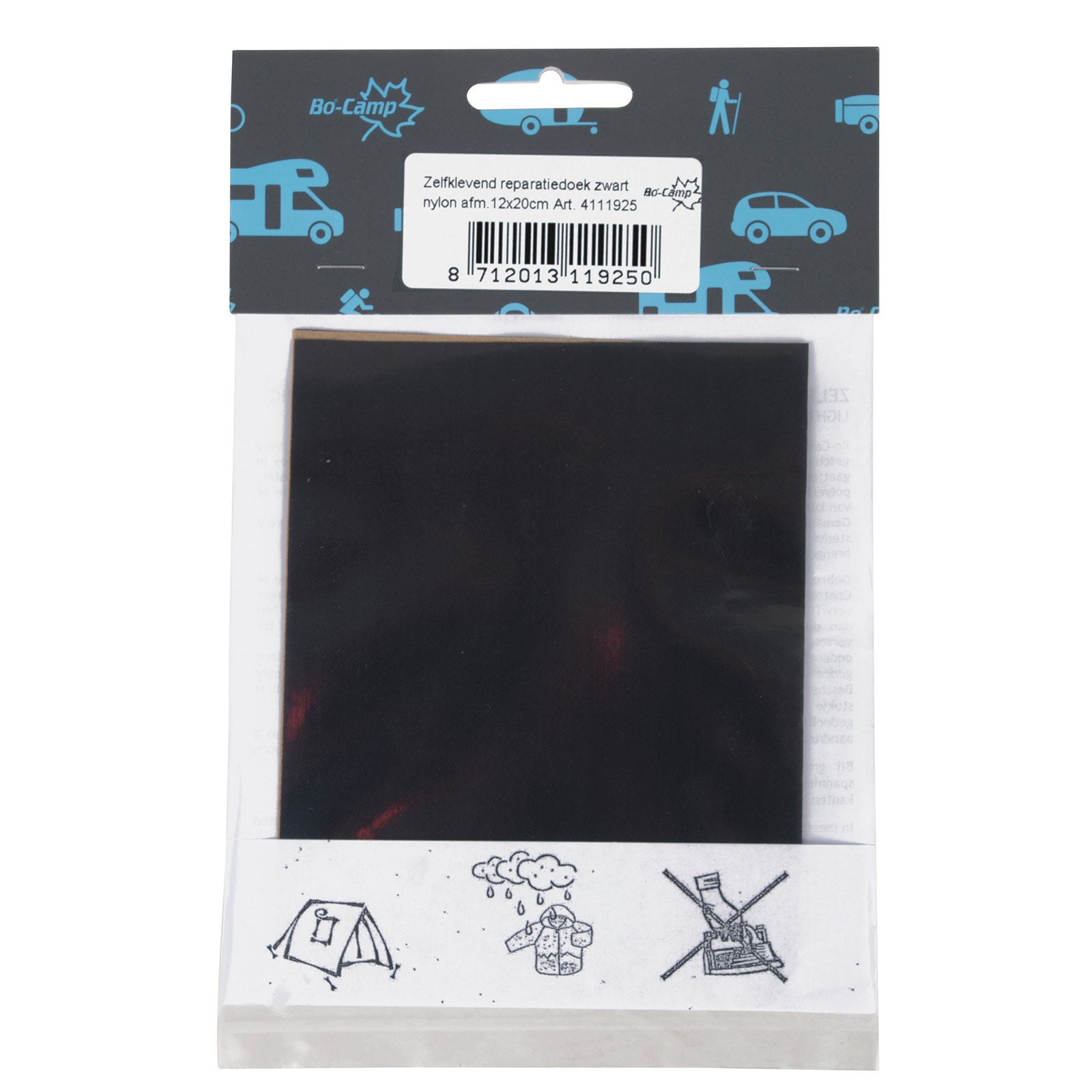 BO-CAMP Tent Repair Kit Nylon Tarp Patches Fabric Tape Repair Kit Self-Adhesive