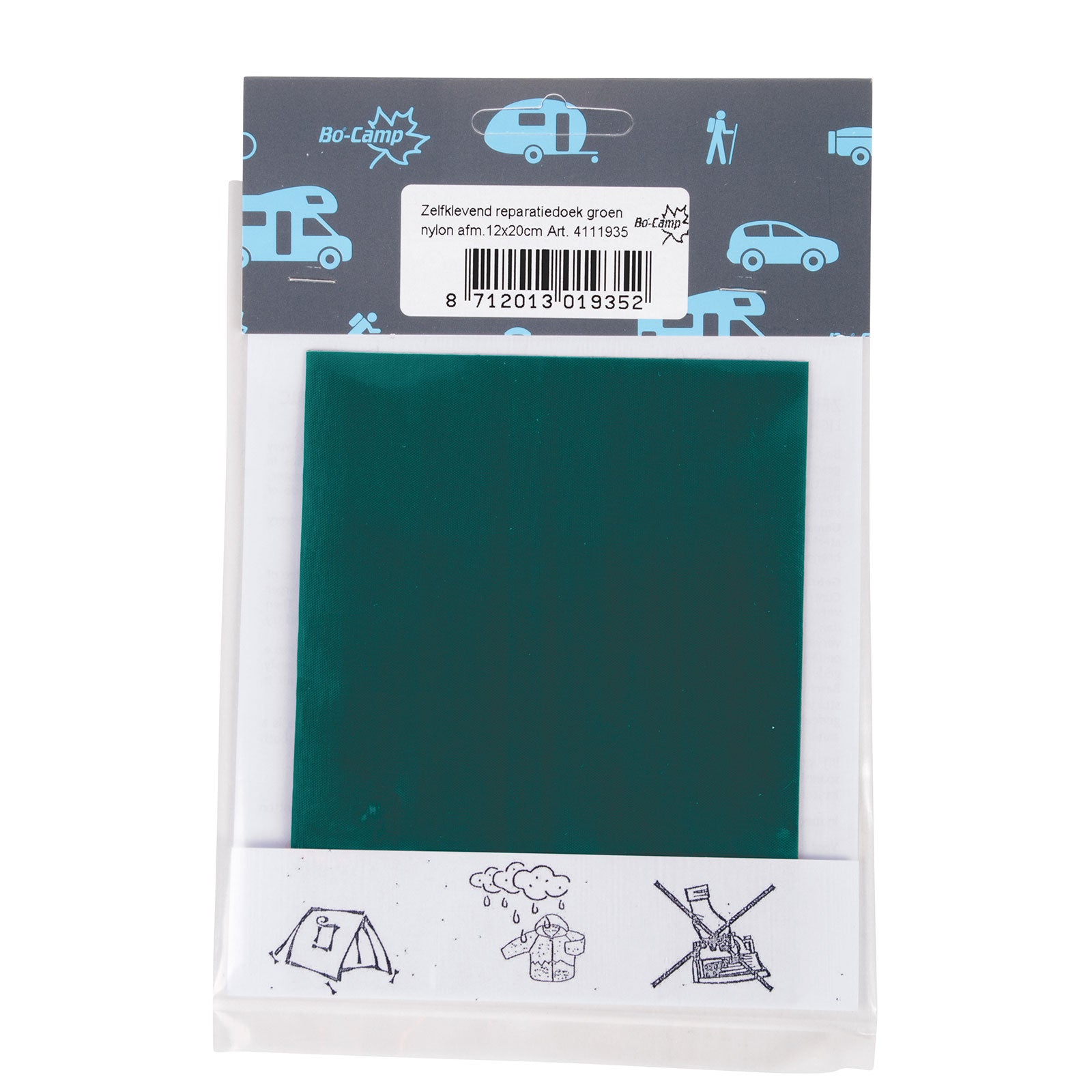BO-CAMP Tent Repair Kit Nylon Tarp Patches Fabric Tape Repair Kit Self-Adhesive