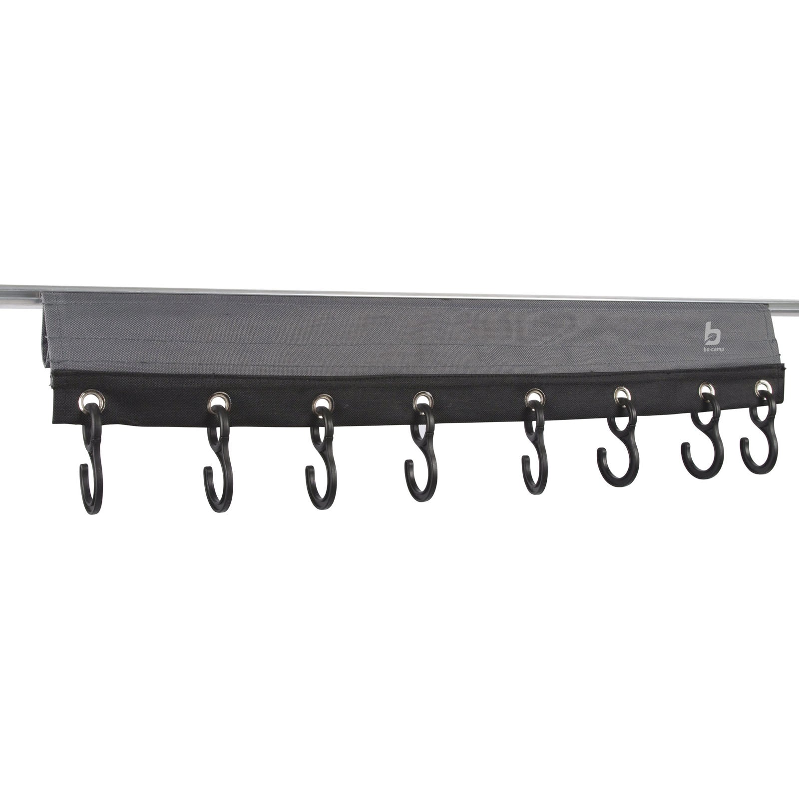 BO-CAMP Camping Garderobe Kleider Haken Leiste Wohnwagen Caravan Zelt Organizer