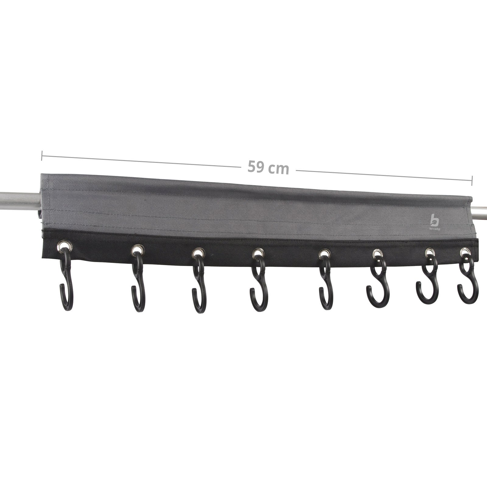 BO-CAMP Camping Wardrobe Clothes Hook Rail Caravan Tent Organizer