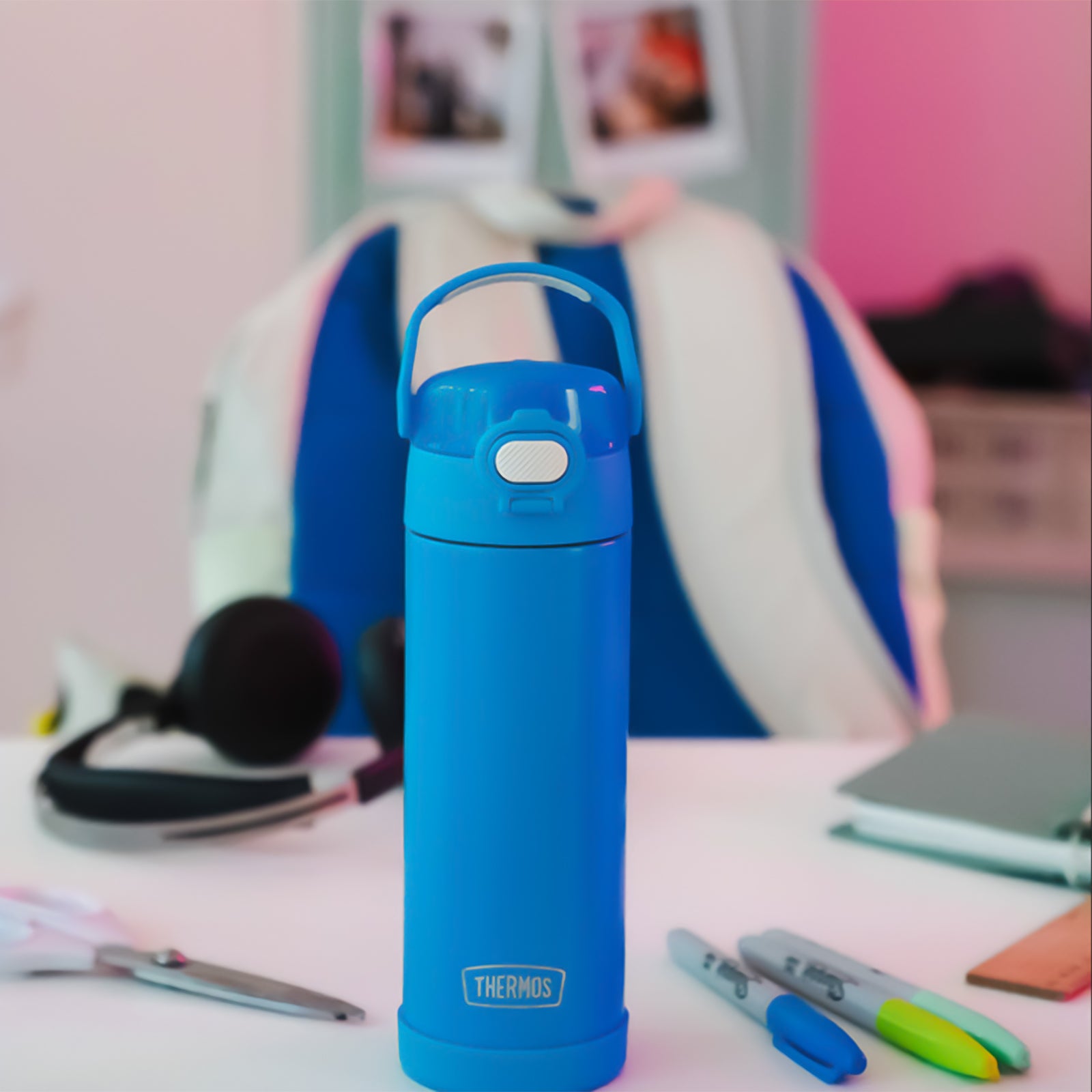 THERMOS Flasche Kinder Trinkflasche Funtainer Isolierflasche Weithals 0,47 L