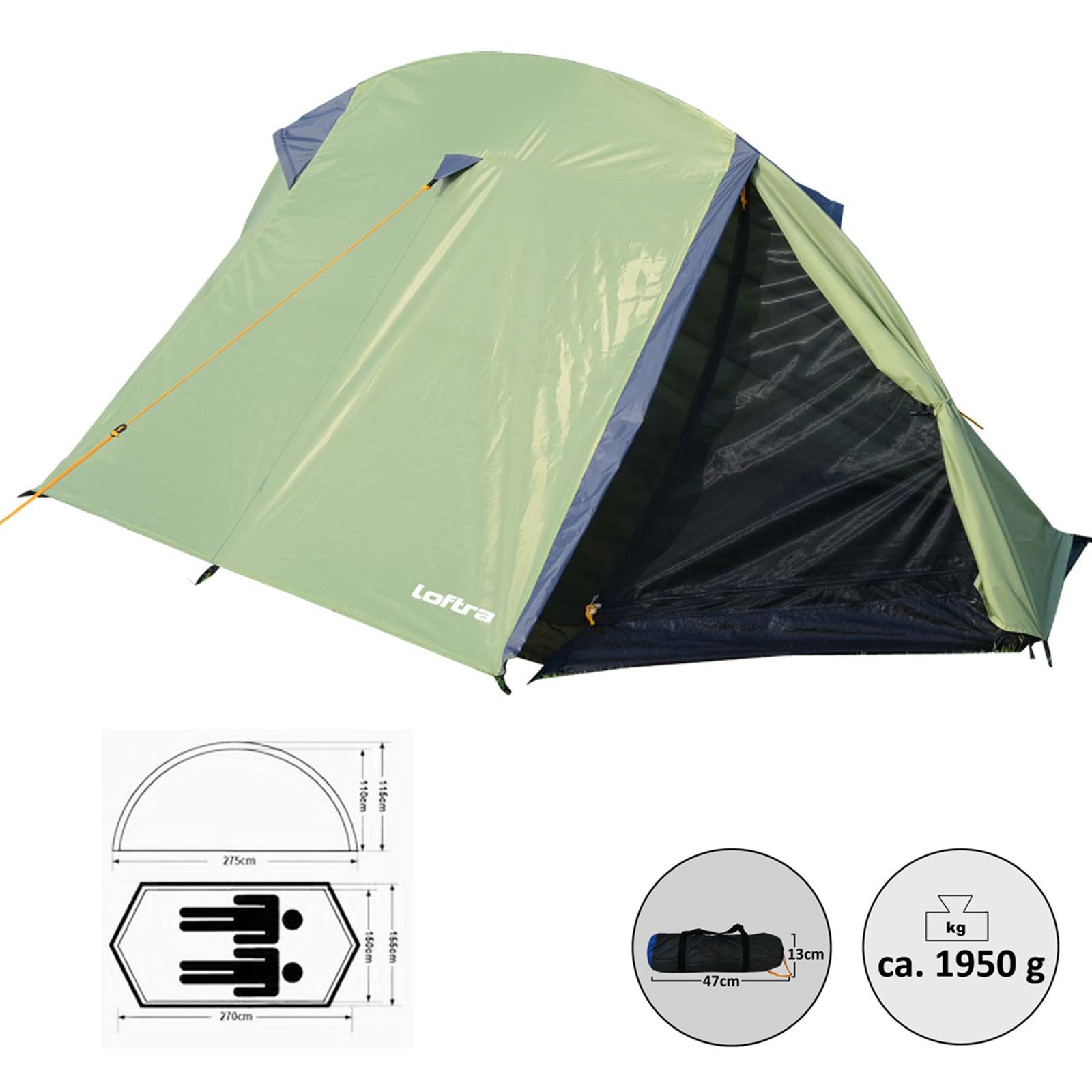EXPLORER one-man tent Dakota 1 person trekking tent bicycle camping bivouac 1.9 kg