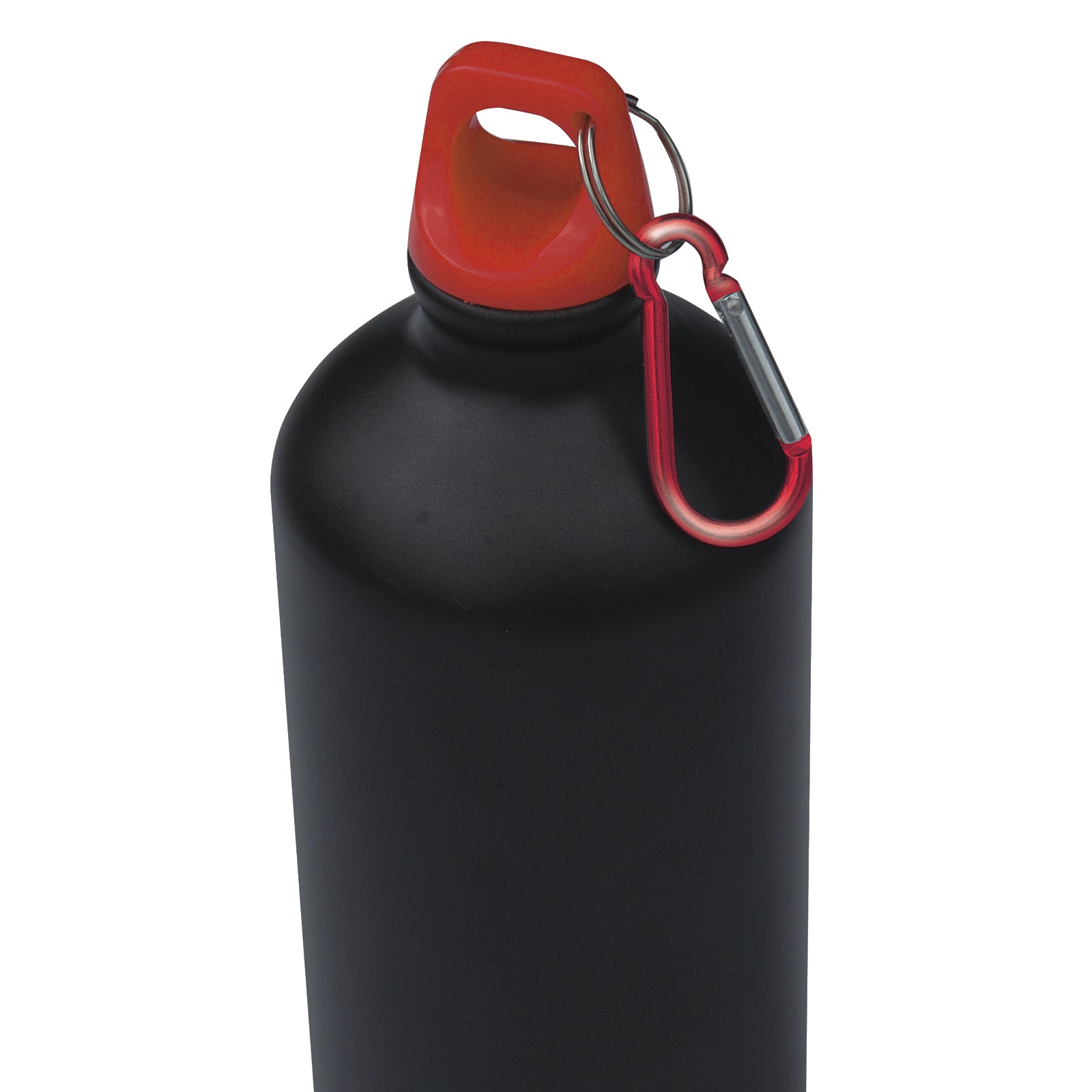 HIGH PEAK Alu Sportflasche 1 L - Trinkflasche Fahrrad Wasser Flasche Karabiner