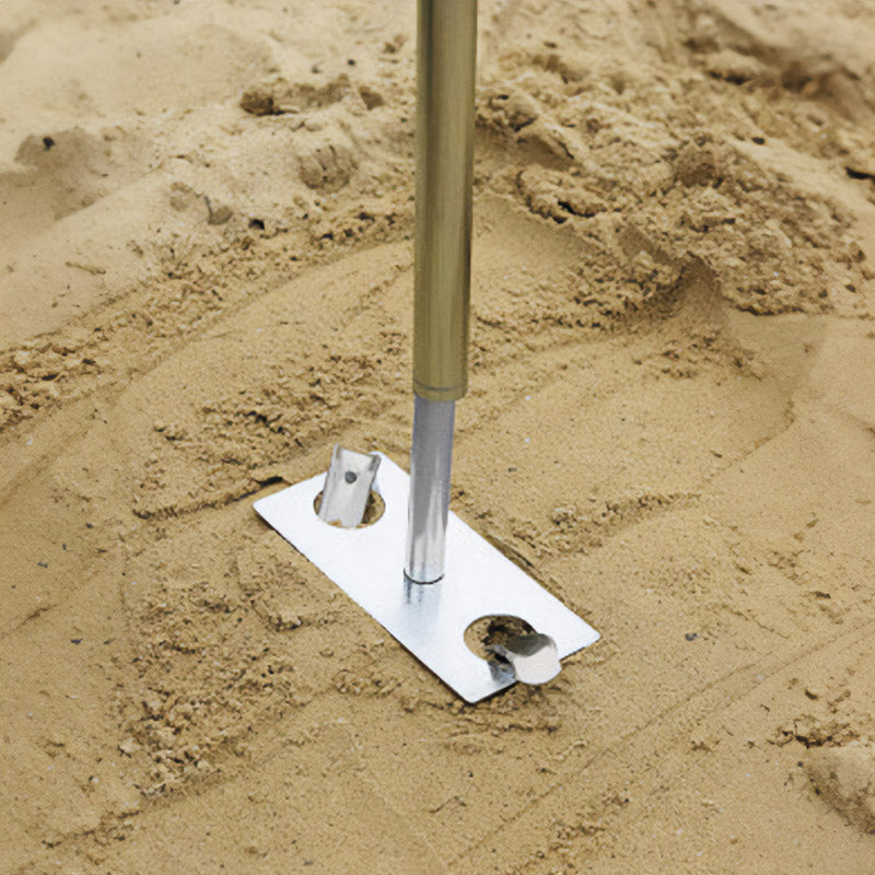 BO-CAMP Lot de 4 piquets de sable pour protection contre le vent, plaque de sol de plage, ancrage au sol