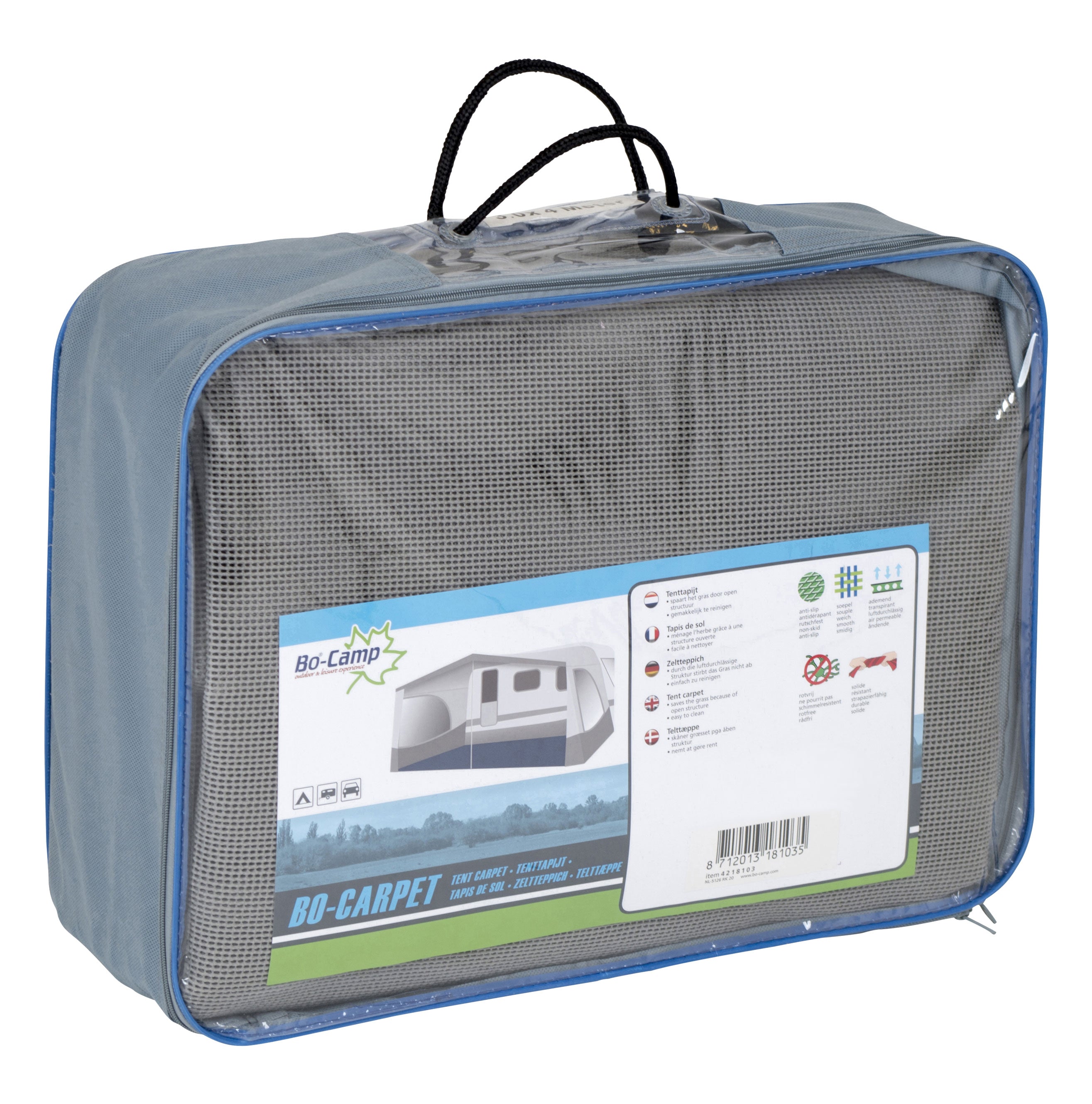 BO-CAMP Tapis d'auvent pour tente de camping, caravane, balcon, extérieur, 2-6 m