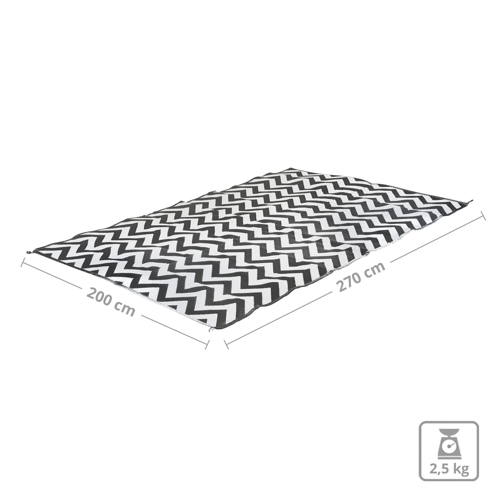 BO-CAMP Vor Zelt Teppich Boden Balkon Terrasse Garten Camping Outdoor 270x200