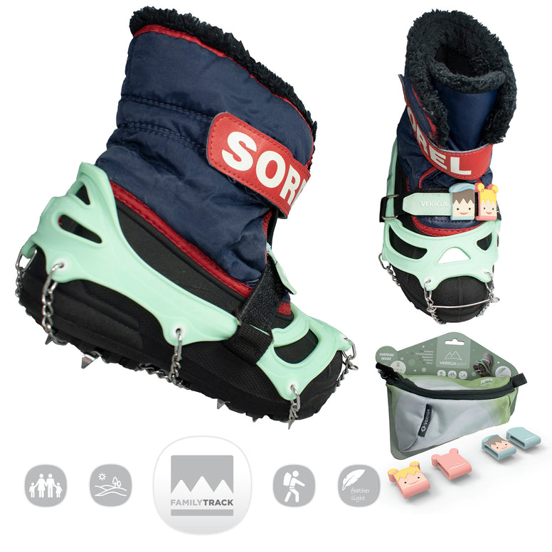 VERIGA Family Track Kids Shoe Claws Ice Claws Shoe Spikes Snow Crampons