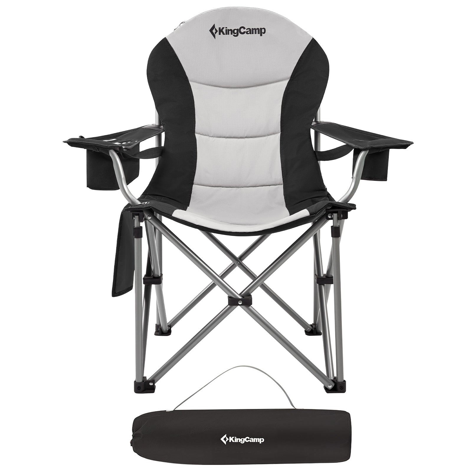 KINGCAMP Camping Falt Stuhl Klapp Sessel Garten Angel Outdoor Kühltasche 160 kg