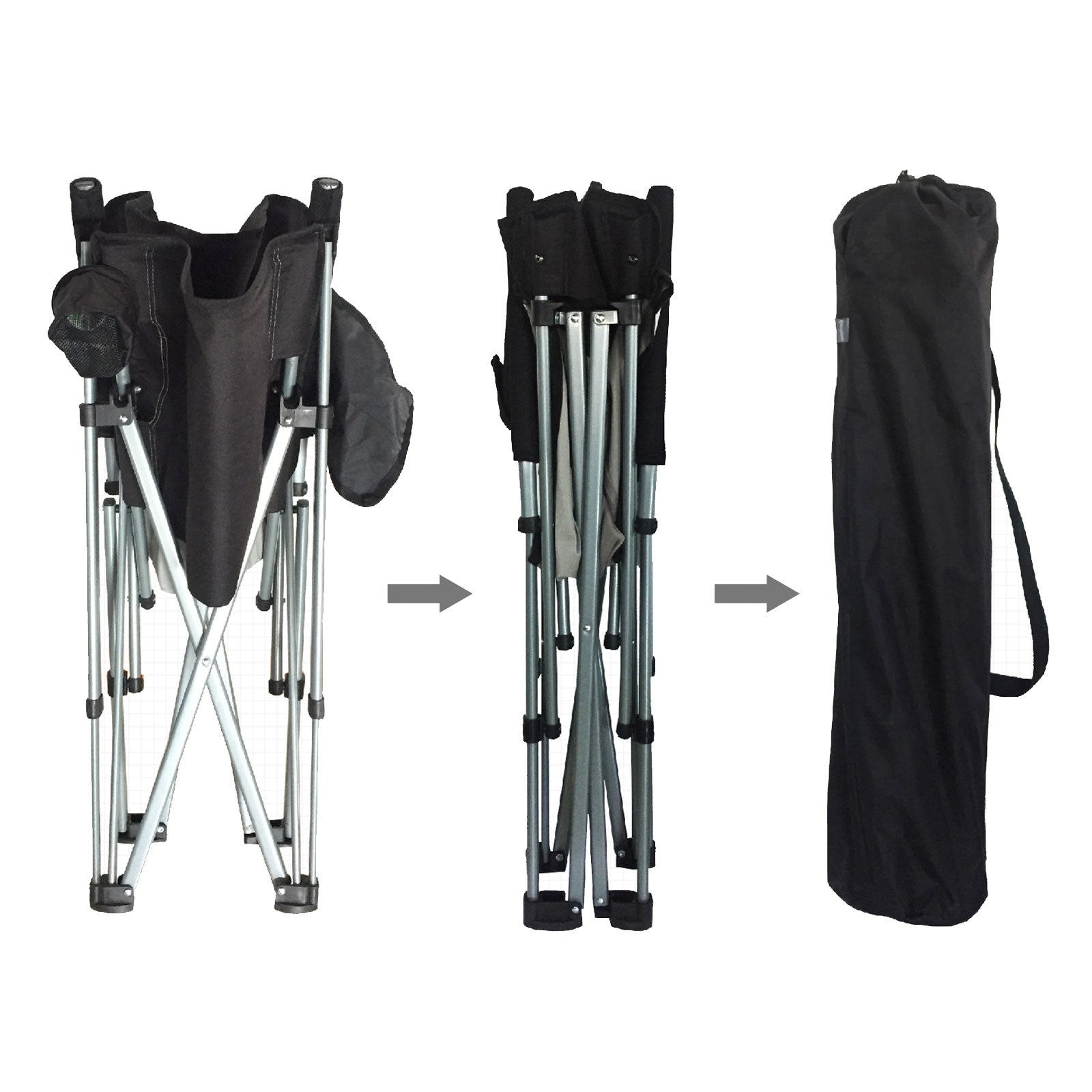 KINGCAMP Campingklapstoel XL Klapstoel Tuin Outdoor Armleuningen Staal 136 kg