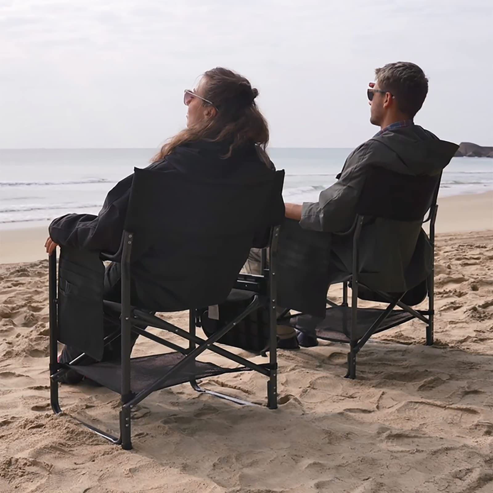 Chaise de directeur KINGCAMP Chaise pliante de camping multi-usages Chaise pliante Table avec accoudoirs
