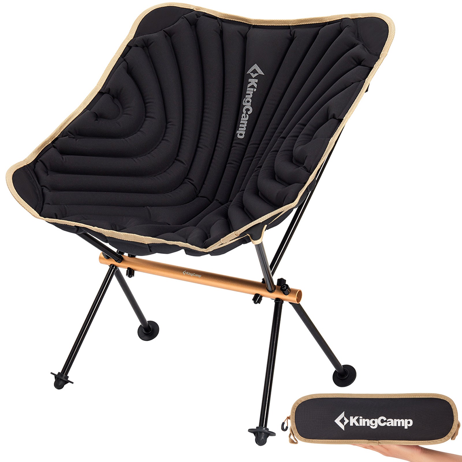 KINGCAMP Aluminum Folding Chair Larch Ultralight Camping Beach Chair Foldable Lightweight