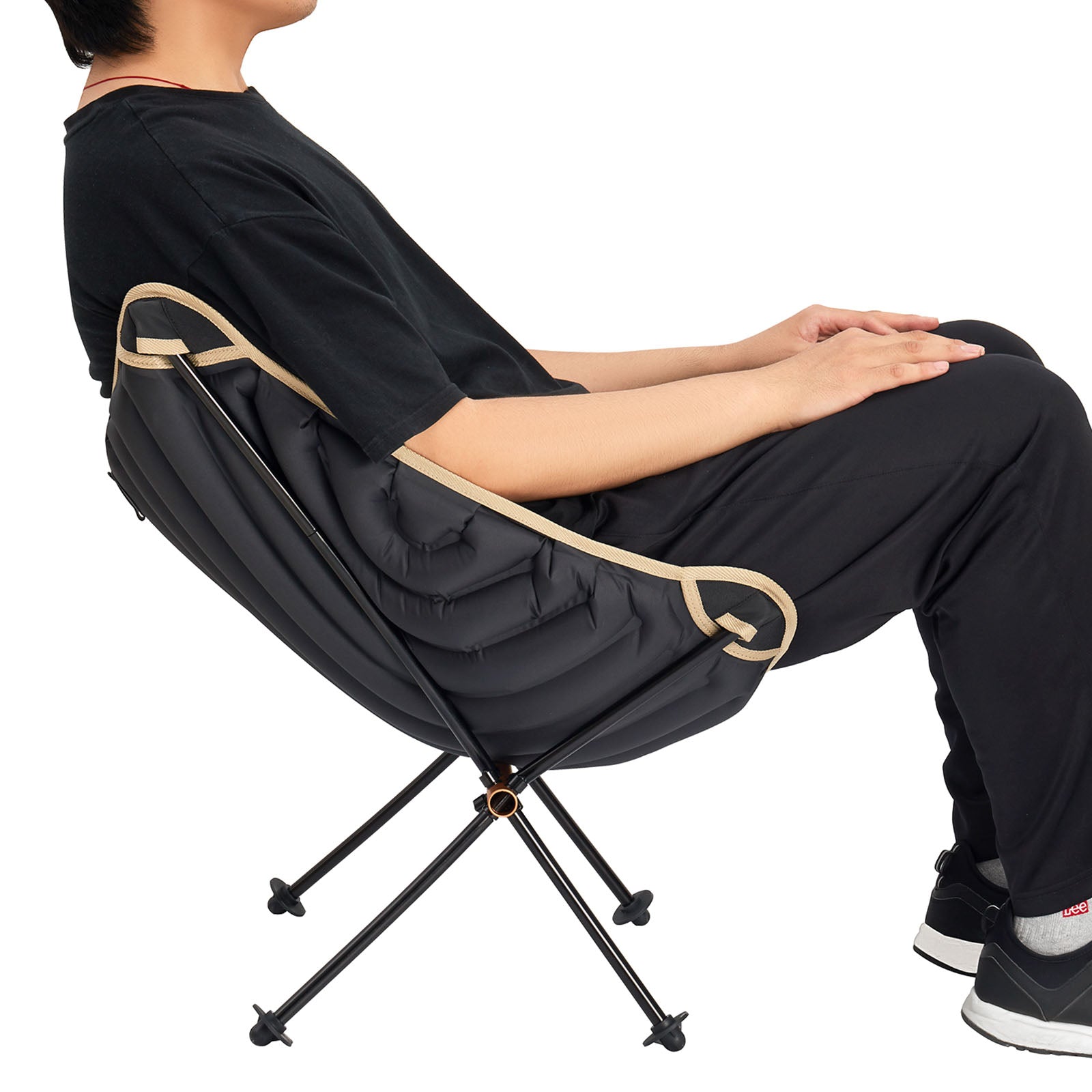 Chaise pliante en aluminium KINGCAMP Larch Ultralight : chaise de camping et de plage, pliable et légère