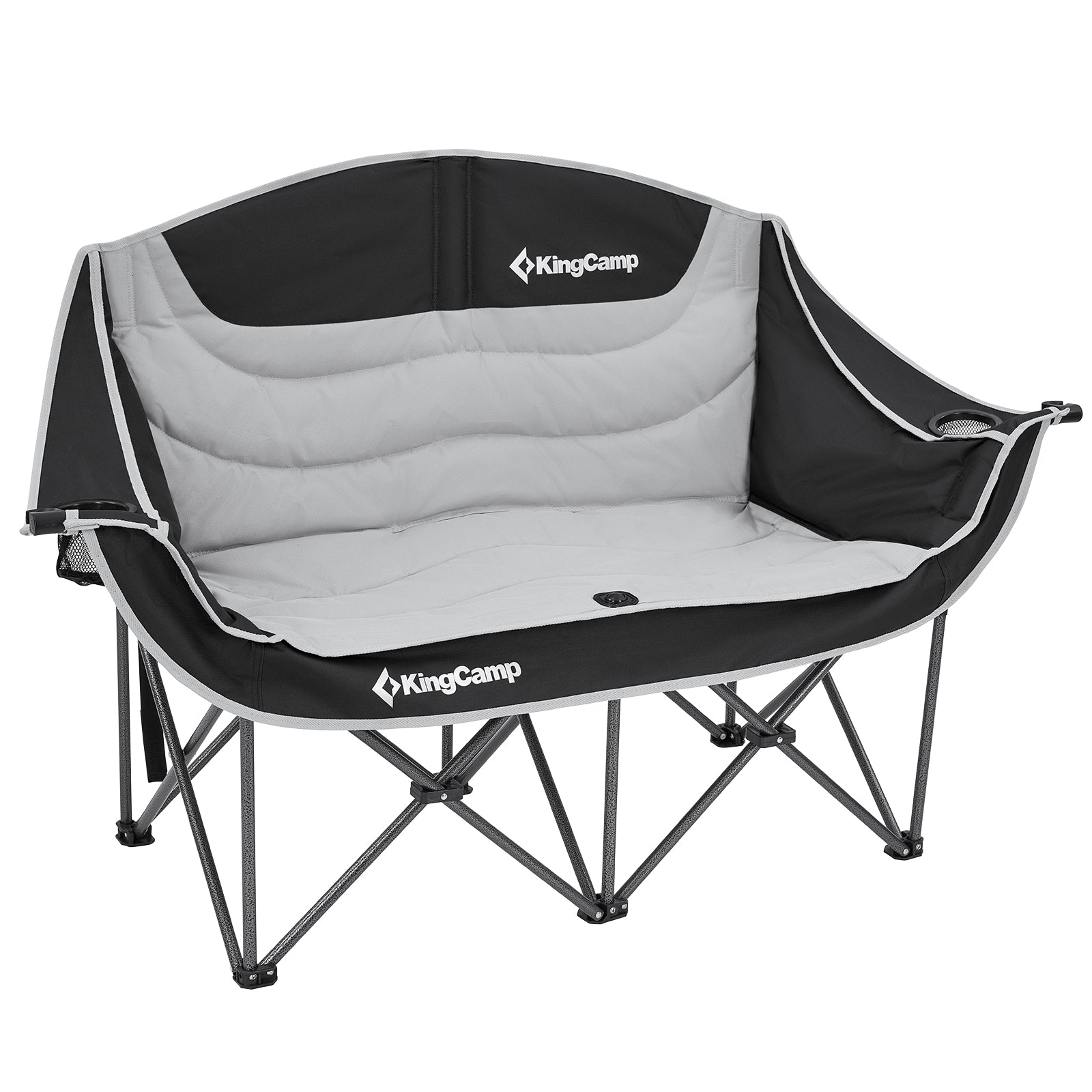 Chaise de camping Kingcamp Duo Deluxe Double Lounge 2 personnes Chaise pliante 200 kg