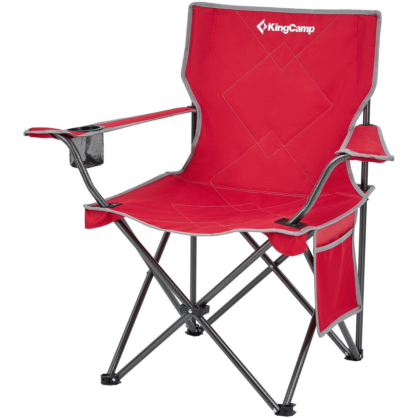Chaise de camping pliante KINGCAMP Tanger XL, chaise de plage pliante en acier léger, 100 kg