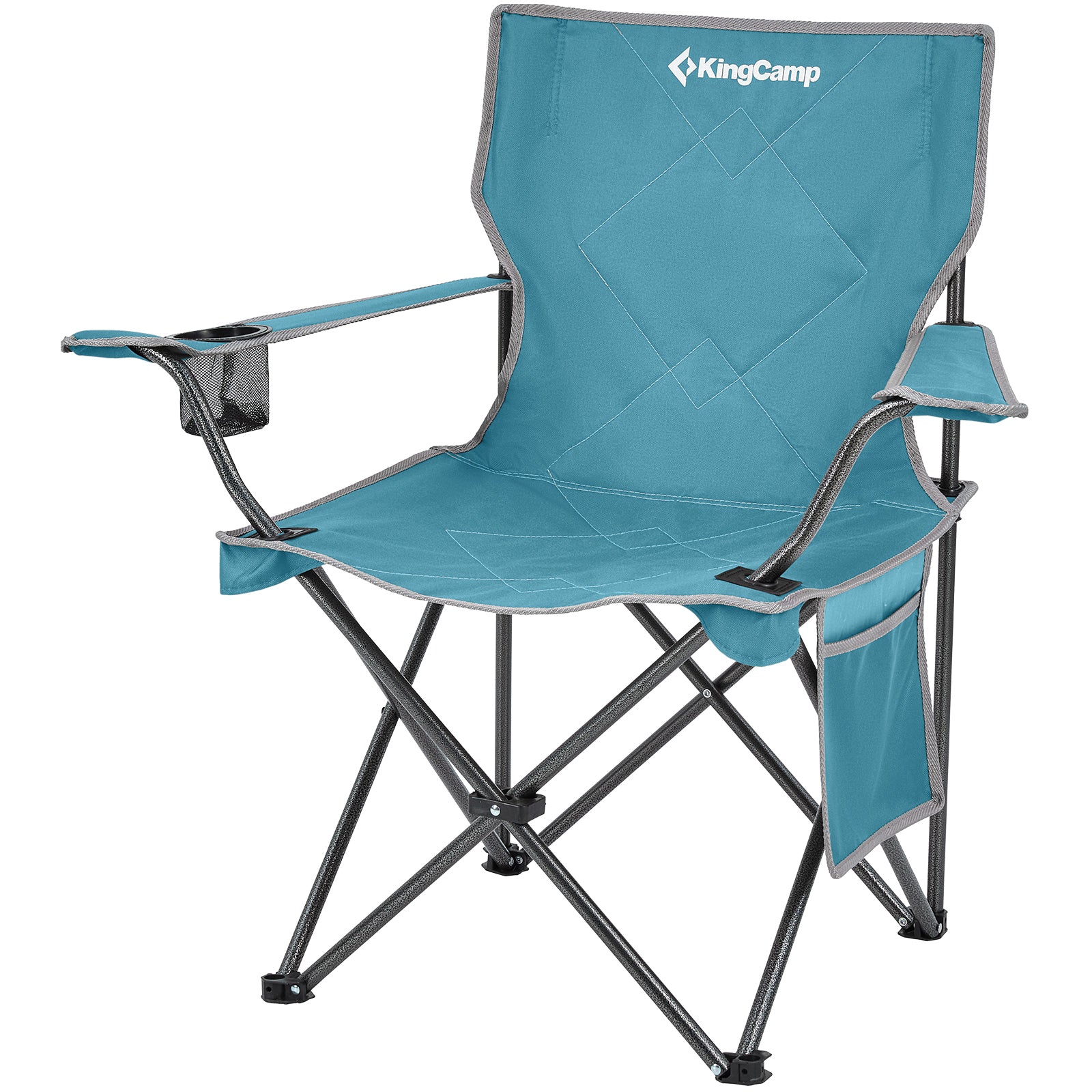 Chaise de camping pliante KINGCAMP Tanger XL, chaise de plage pliante en acier léger, 100 kg