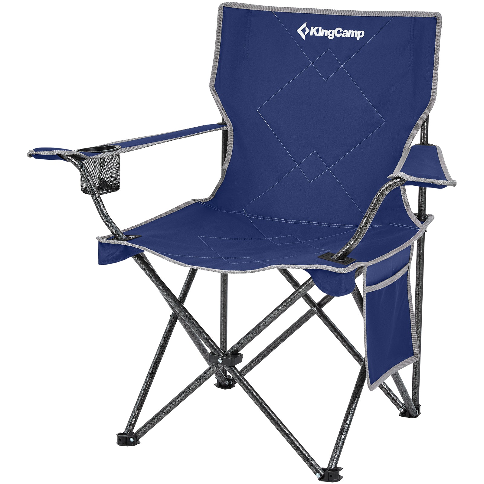 Chaise de camping pliante KINGCAMP Tanger XL, chaise de plage pliante en acier léger, 100 kg